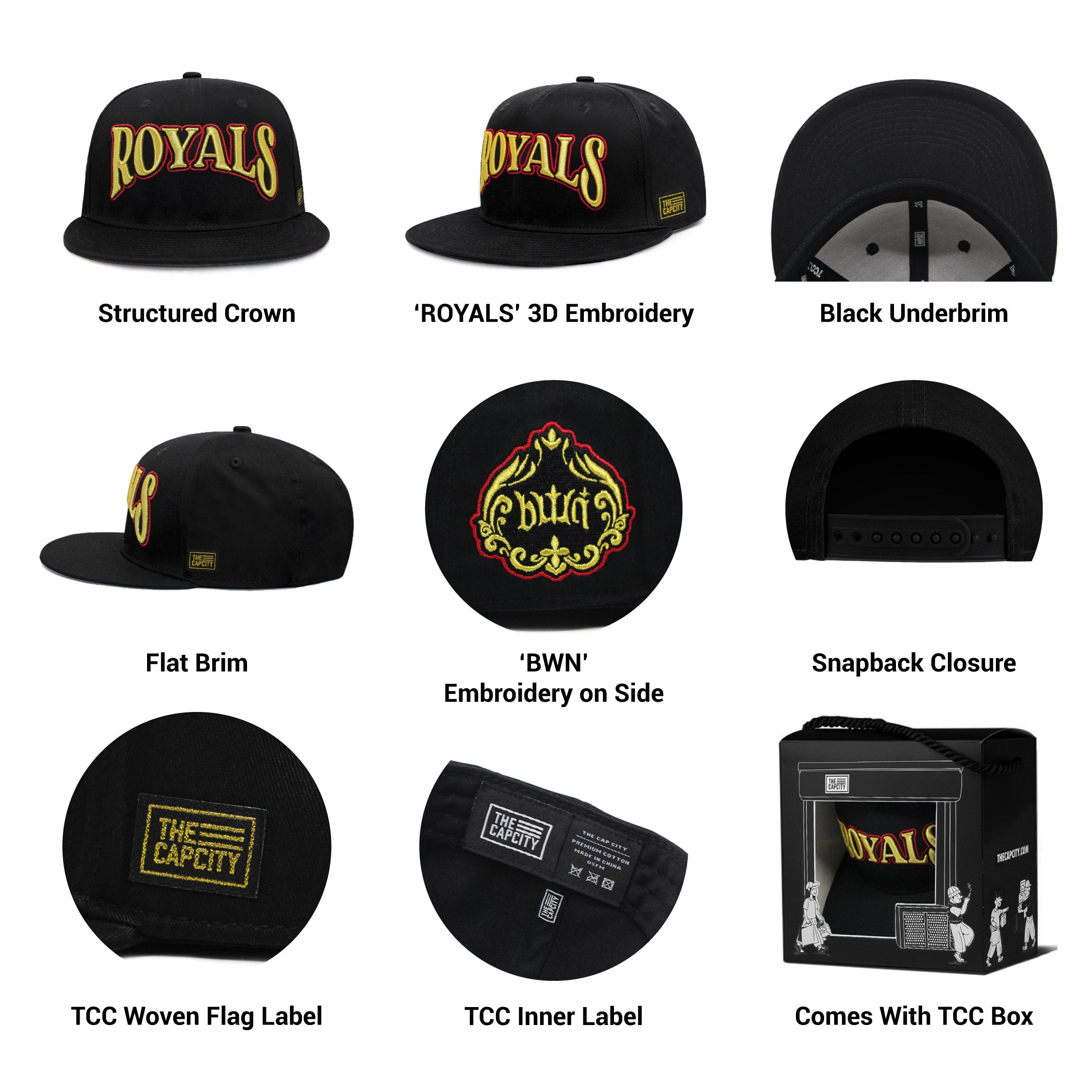 TCC ROYALS 'BWN' CLASSIC SNAPBACK