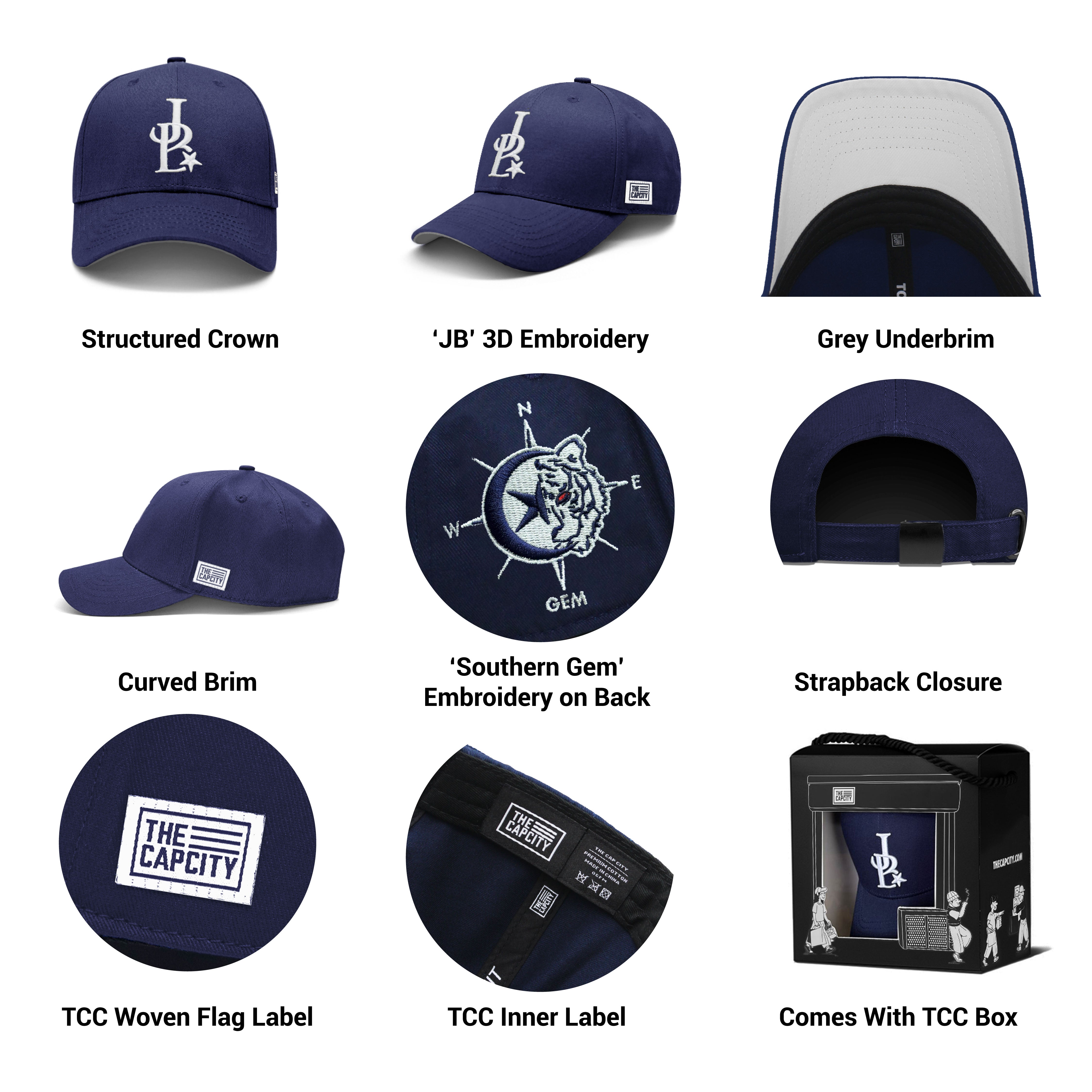 TCC JB STYLE 'SOUTHERN GEM' B-FIT STRAPBACK
