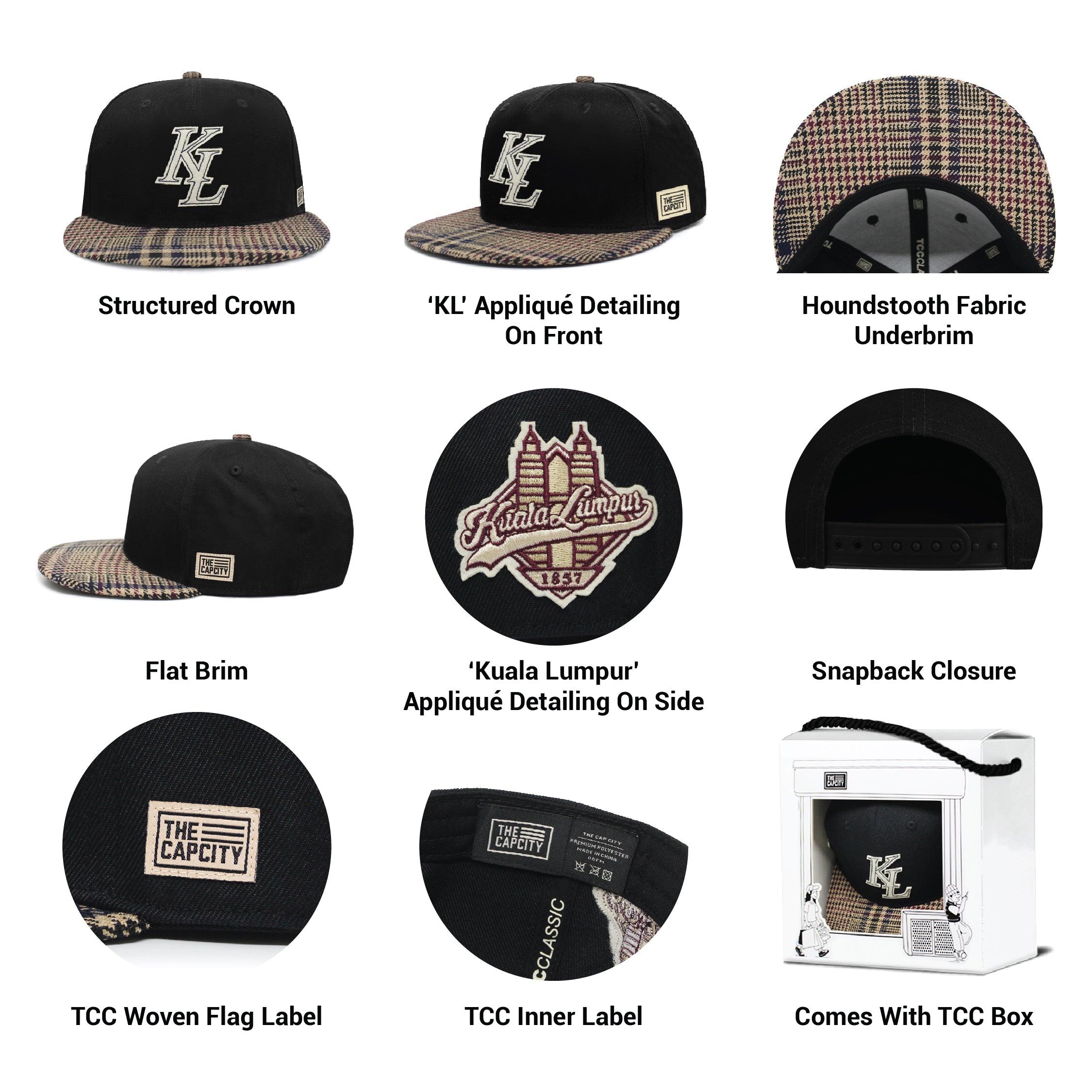 TCC KL LEGACY HOUNDSTOOTH CLASSIC SNAPBACK