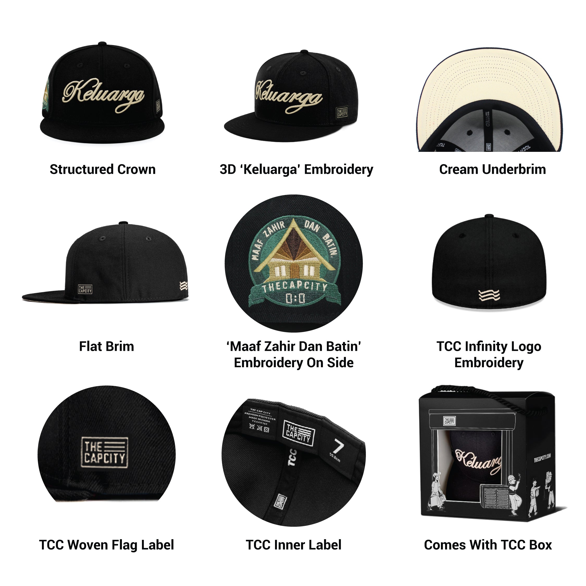 TCC KELUARGA 'MAAF ZAHIR DAN BATIN' FITTED CAP