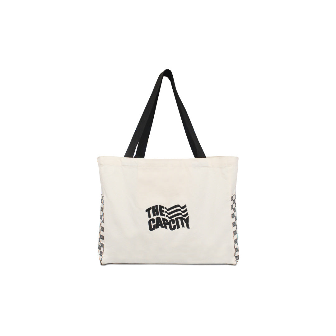 TCC DOUBLE POCKET MONOGRAM TOTE BAG