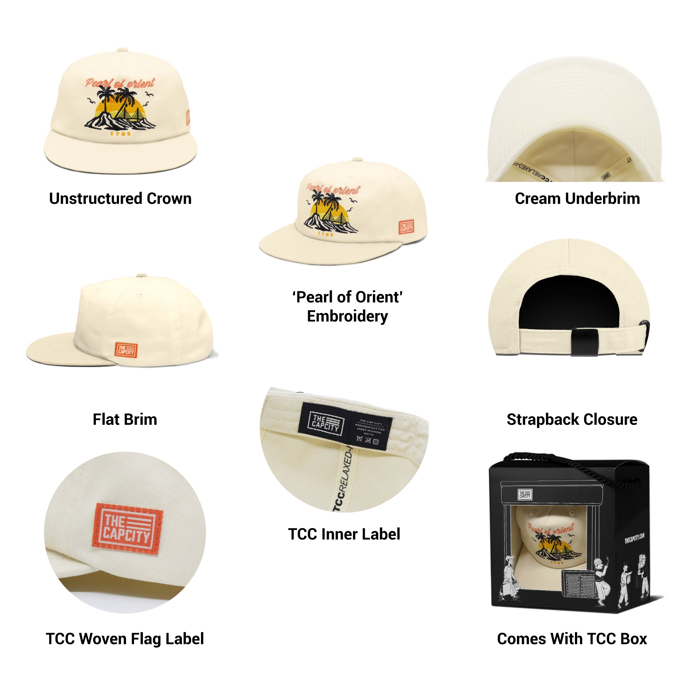 TCC PEARL OF ORIENT RELAXED-FIT STRAPBACK COLLECTION