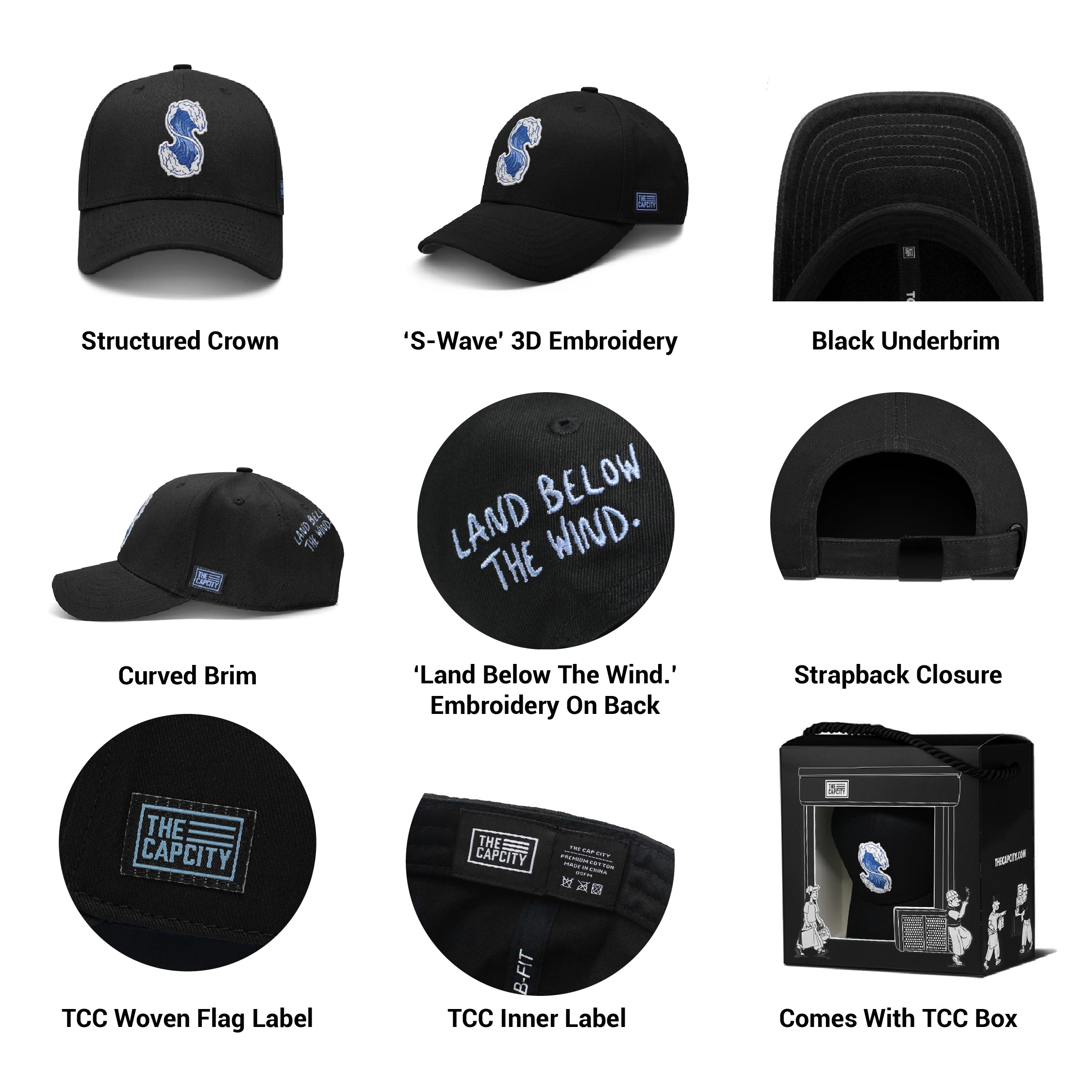 TCC S-WAVE B-FIT STRAPBACK CAP COLLECTION