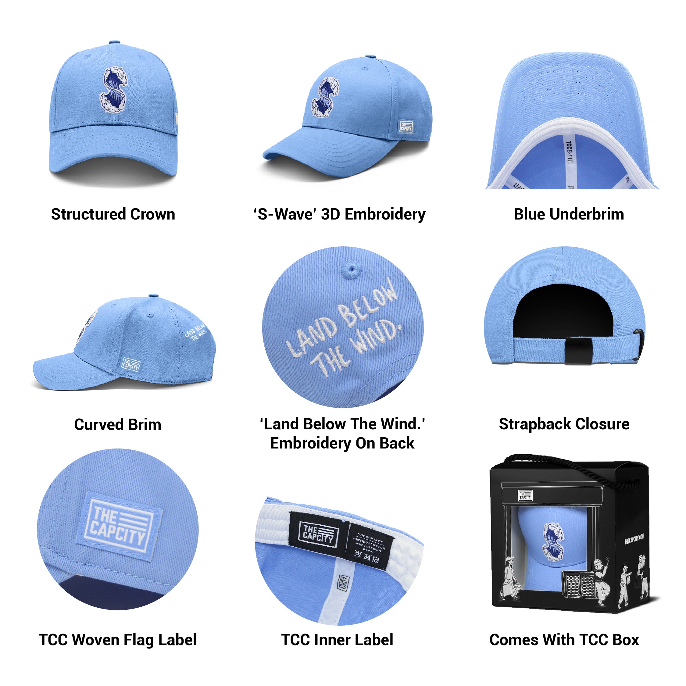 TCC S-WAVE B-FIT STRAPBACK CAP COLLECTION