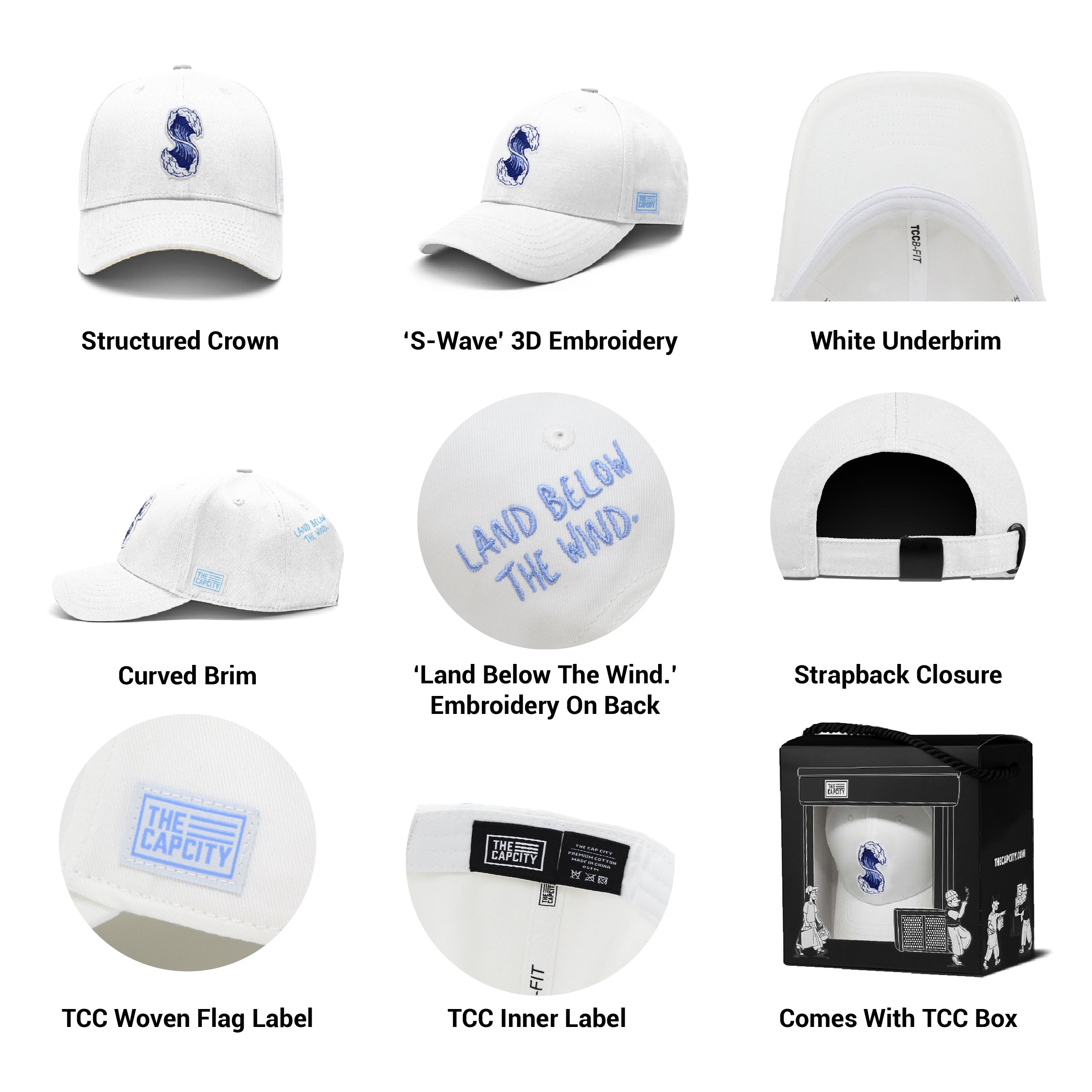 TCC S-WAVE B-FIT STRAPBACK CAP COLLECTION