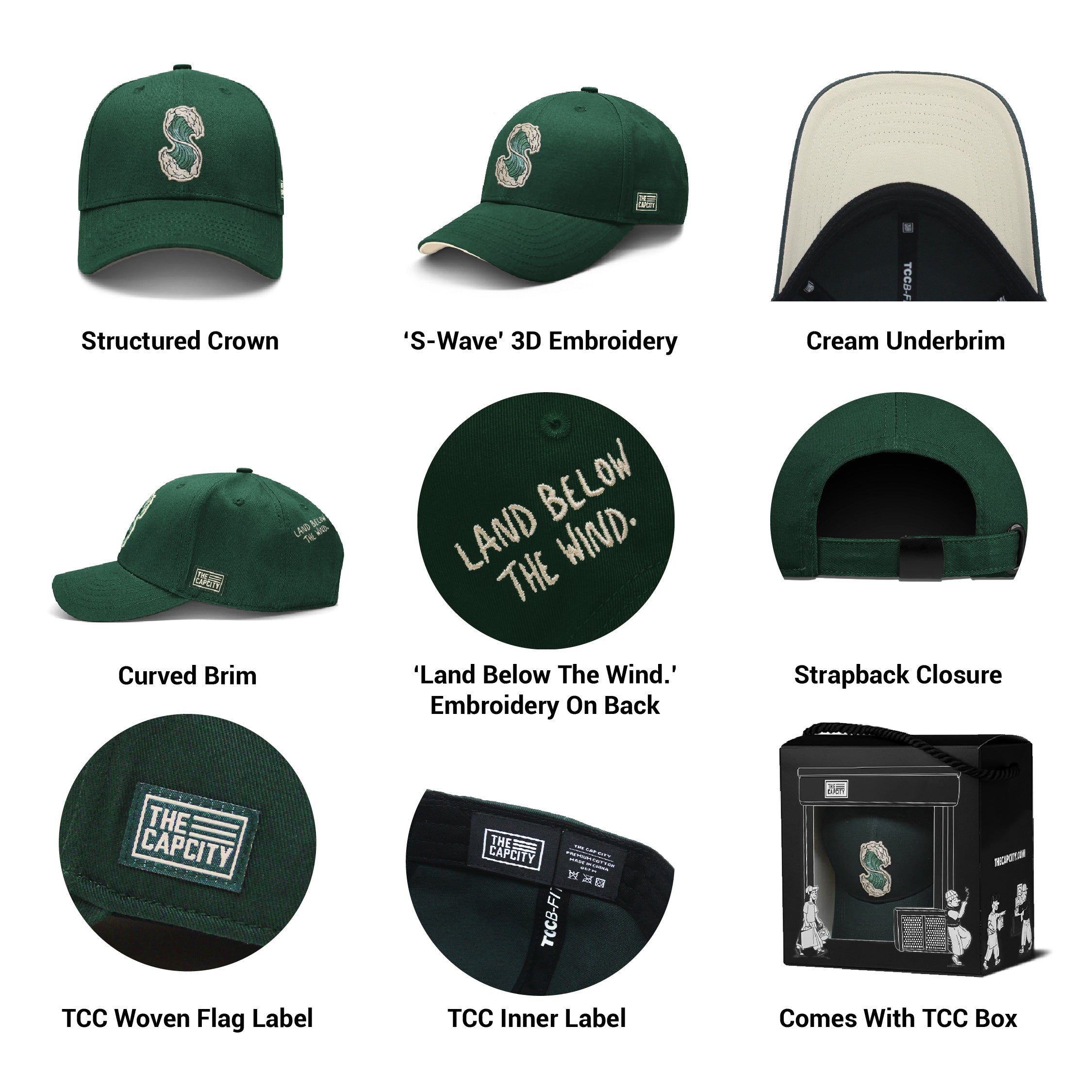 TCC S-WAVE B-FIT STRAPBACK CAP COLLECTION