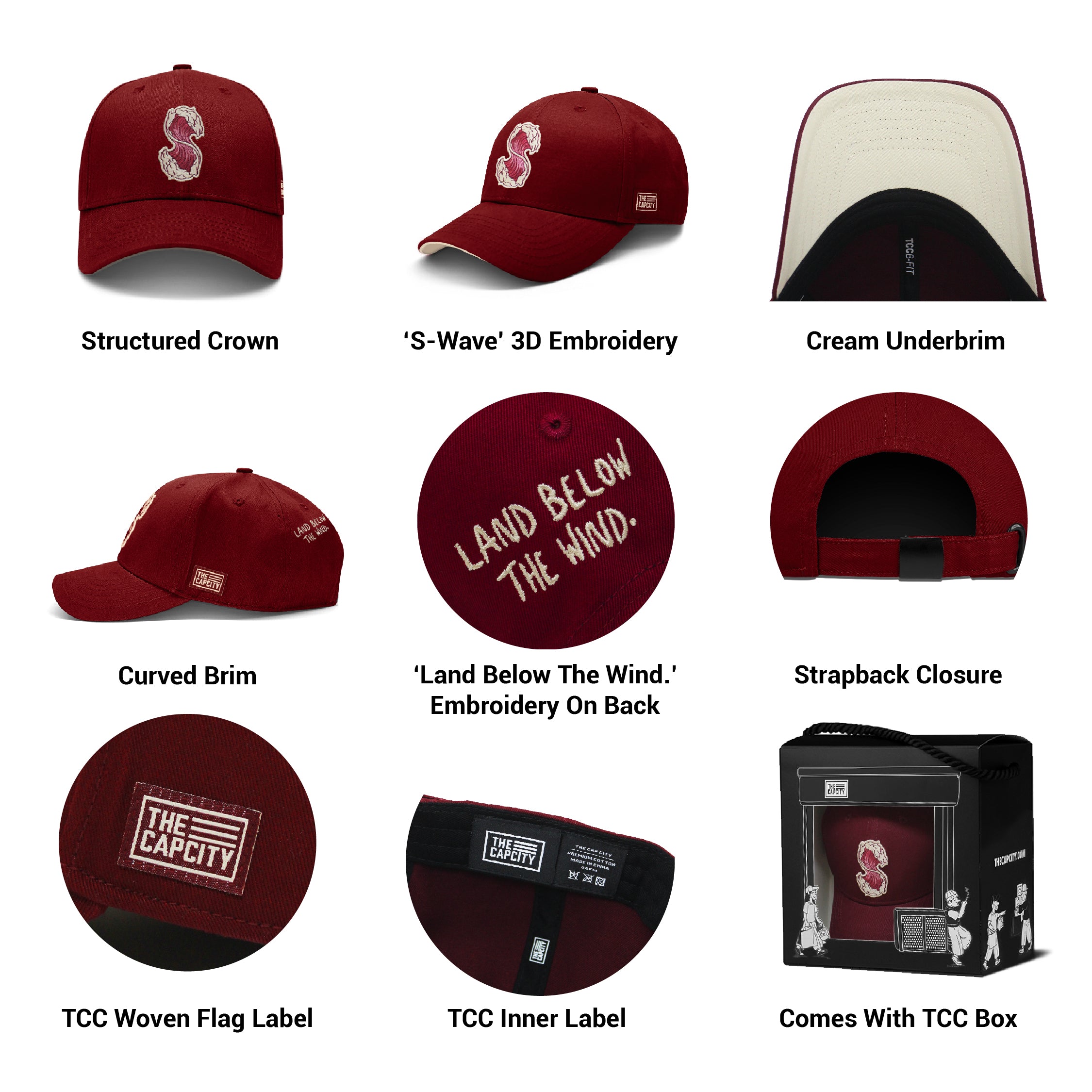 TCC S-WAVE B-FIT STRAPBACK CAP COLLECTION