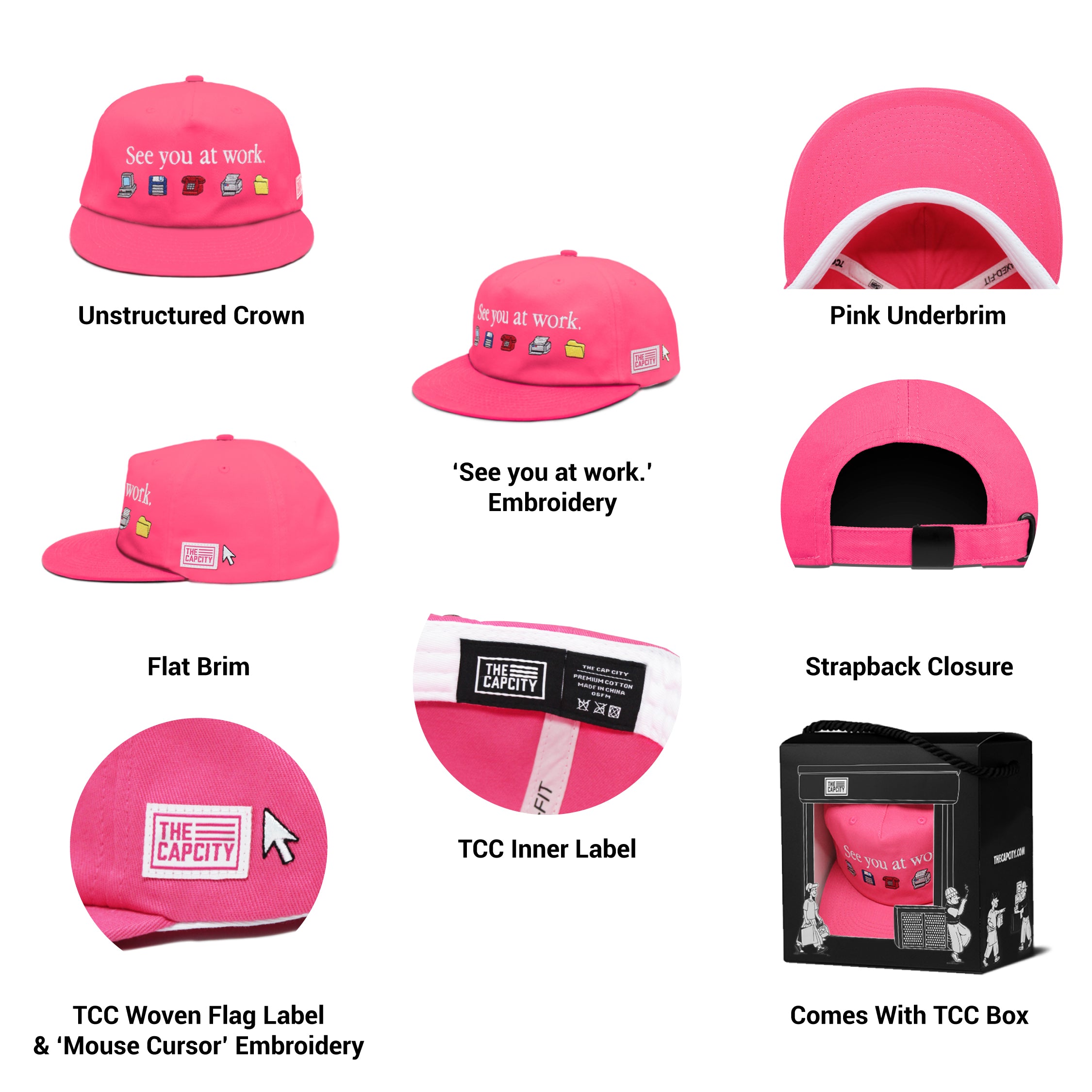 TCC SEE YOU AT WORK RELAXED-FIT STRAPBACK COLLECTION