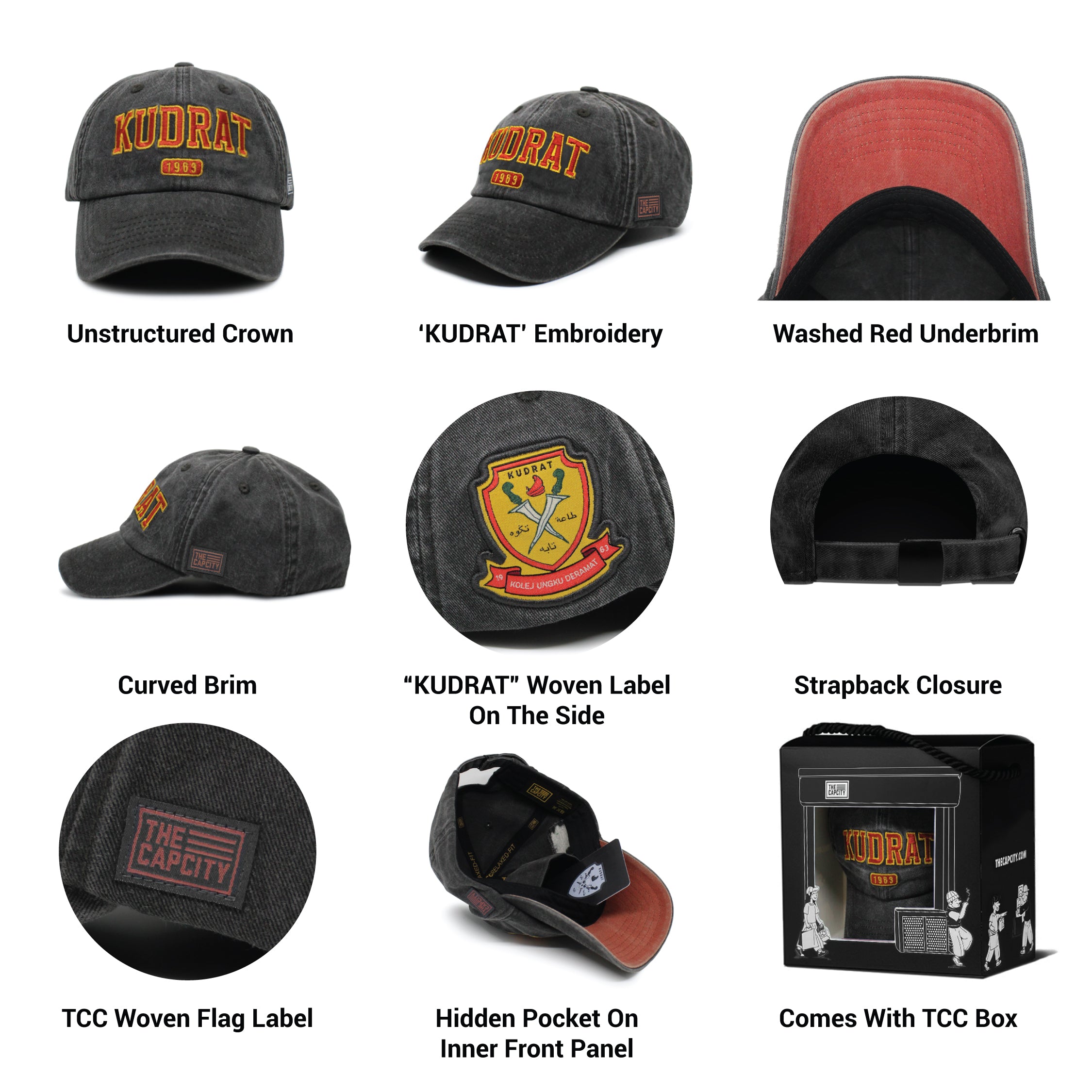 TCC 'KUDRAT' RELAXED-FIT STRAPBACK