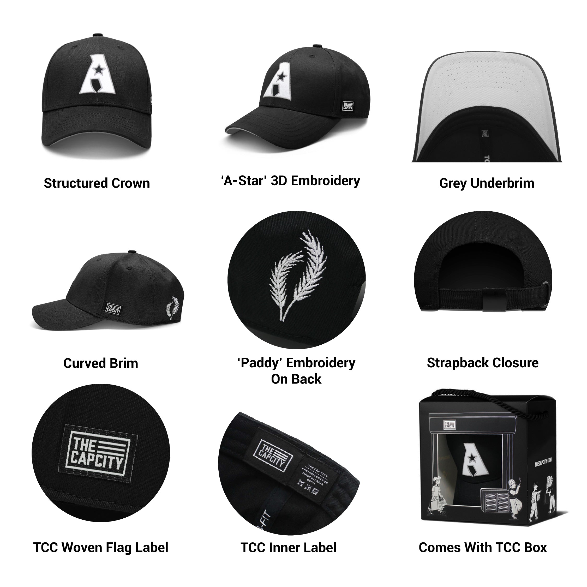 TCC A-STAR B-FIT STRAPBACK CAP COLLECTION