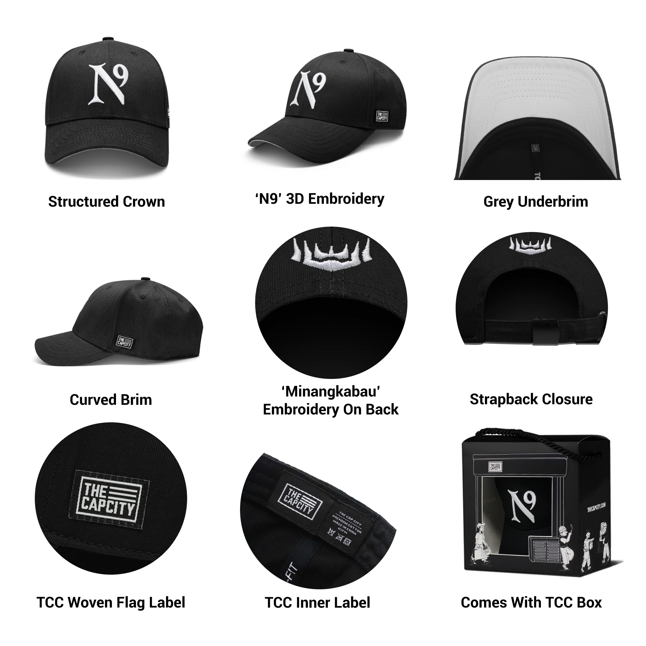 TCC N9 B-FIT STRAPBACK CAP COLLECTION