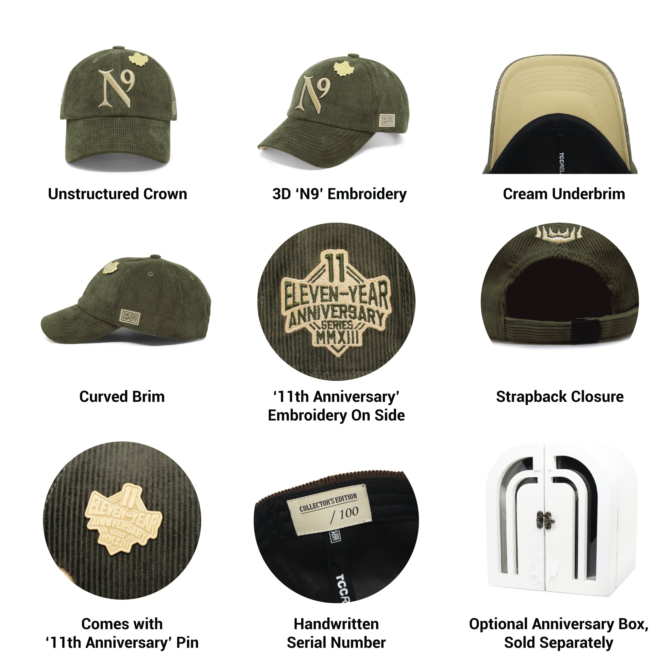 TCC 11TH ANNIVERSARY RELAXED-FIT STRAPBACK COLLECTION