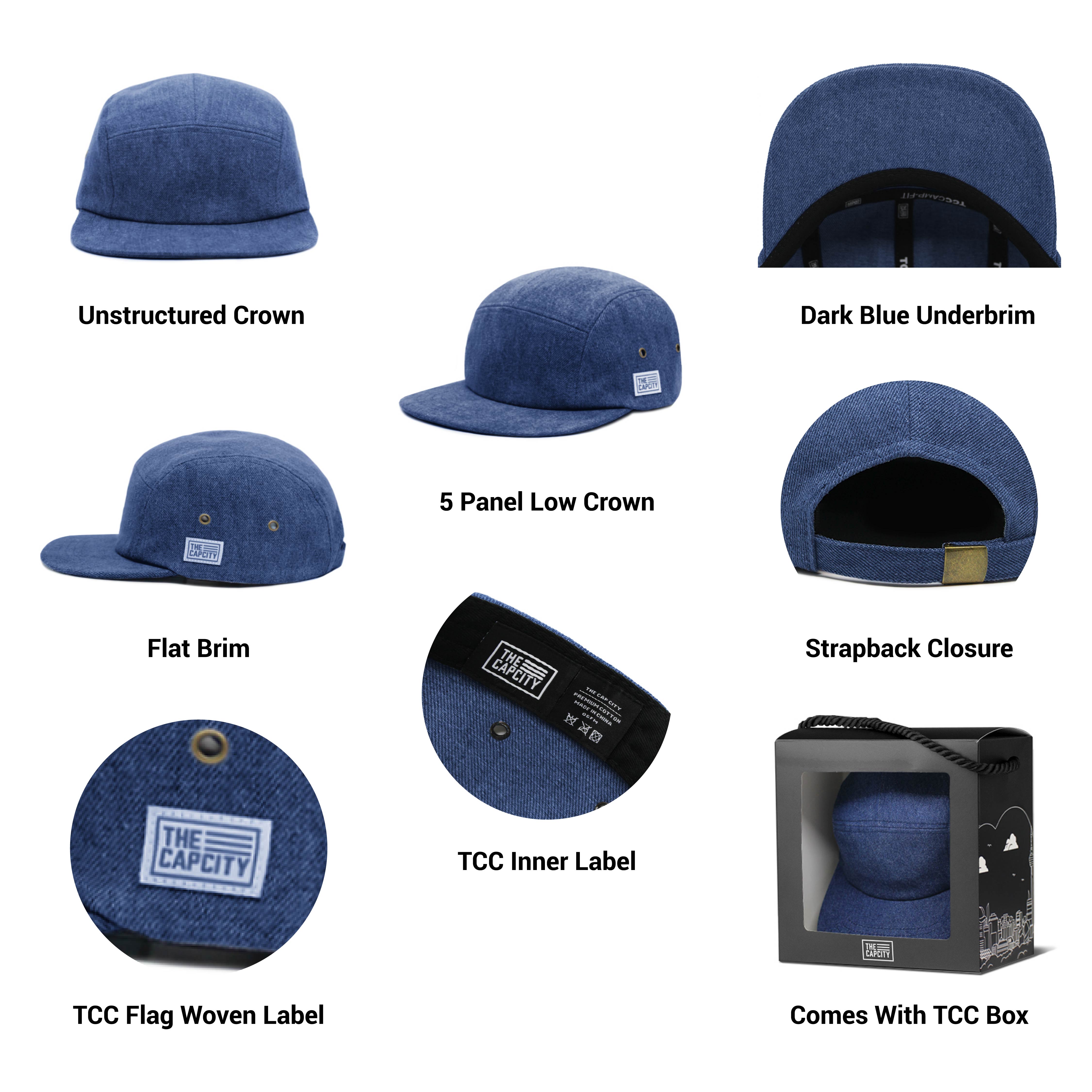 TCC 5 PANEL CAMP CAP COLLECTION