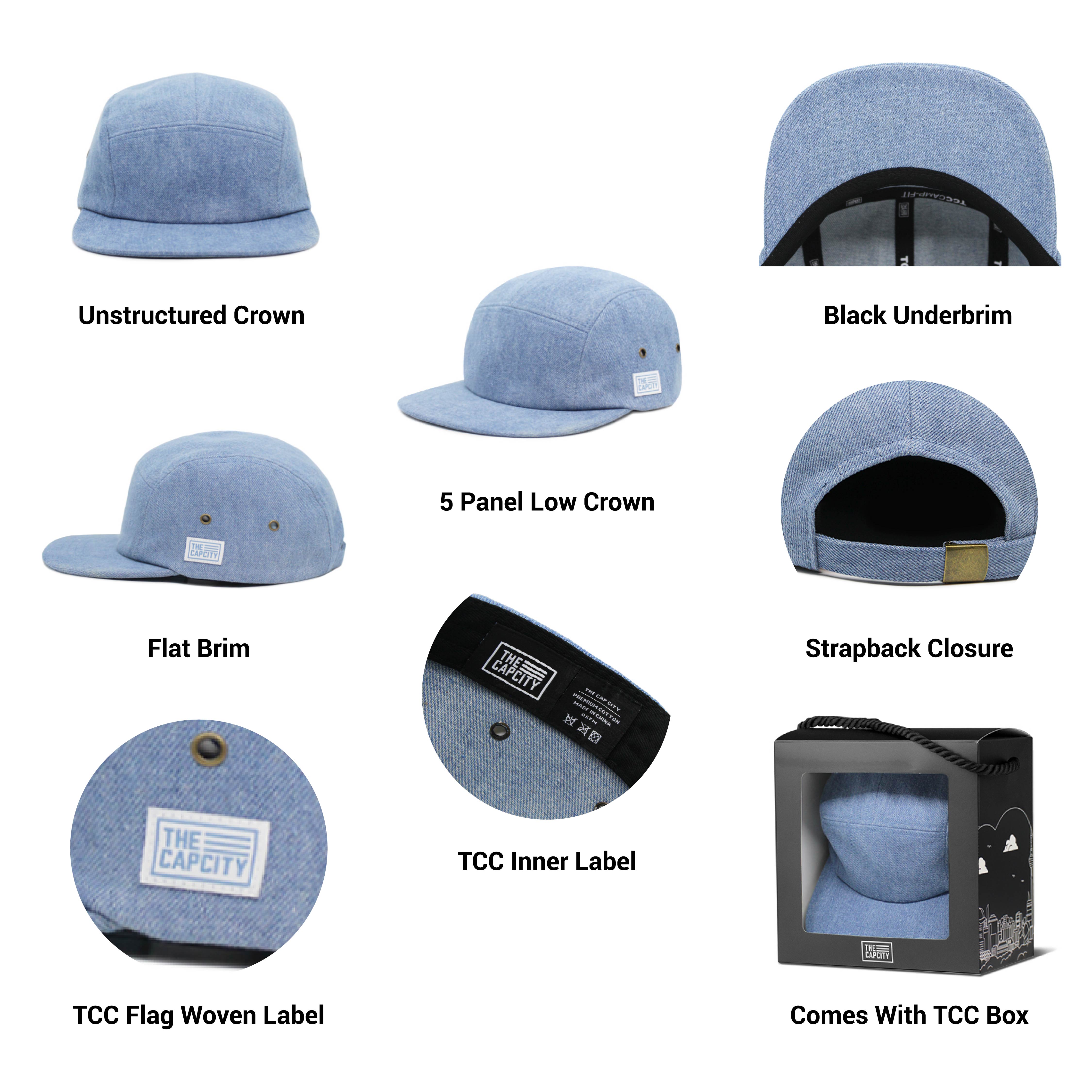 TCC 5 PANEL CAMP CAP COLLECTION