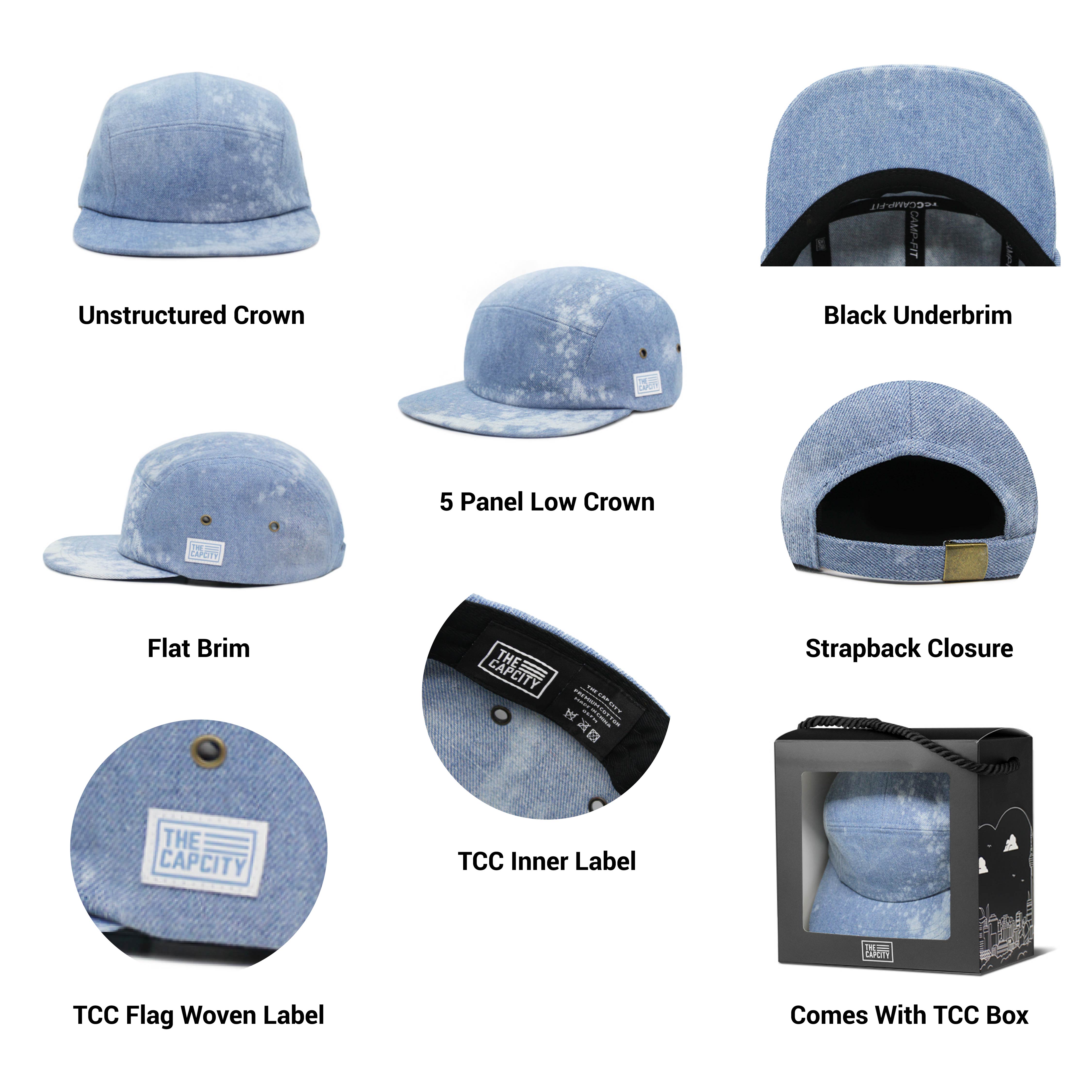 TCC 5 PANEL CAMP CAP COLLECTION