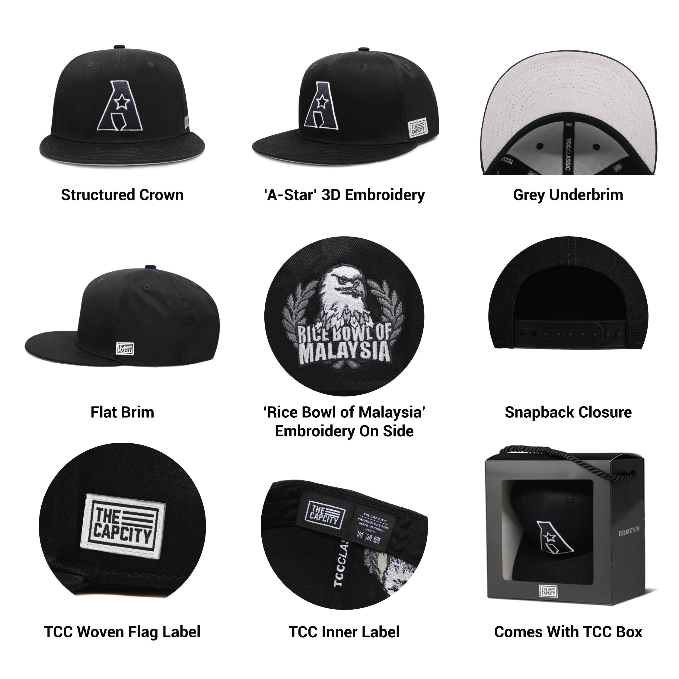 TCC A-STAR 'RICE BOWL OF MALAYSIA' CLASSIC SNAPBACK CAP COLLECTION