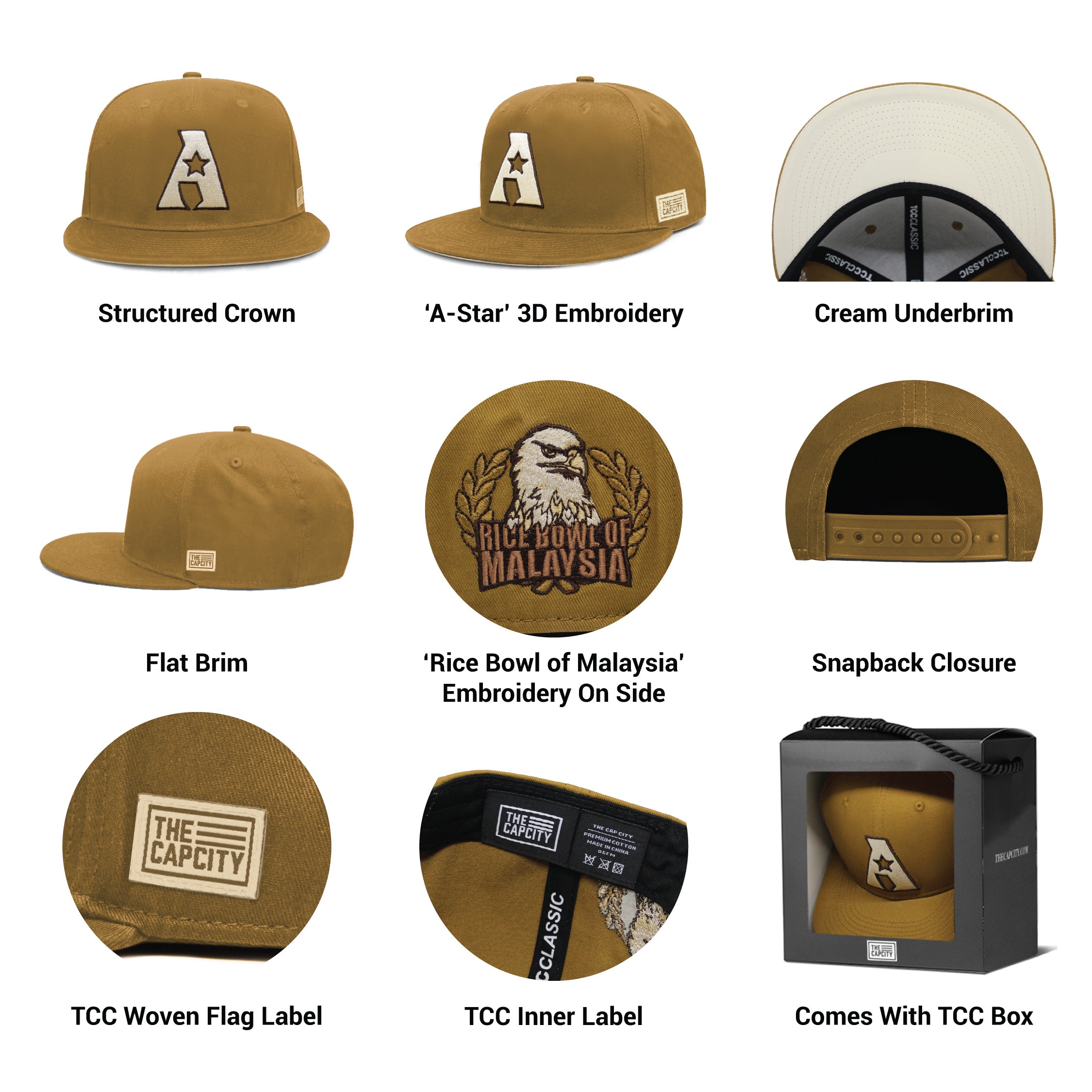 TCC A-STAR 'RICE BOWL OF MALAYSIA' CLASSIC SNAPBACK CAP COLLECTION