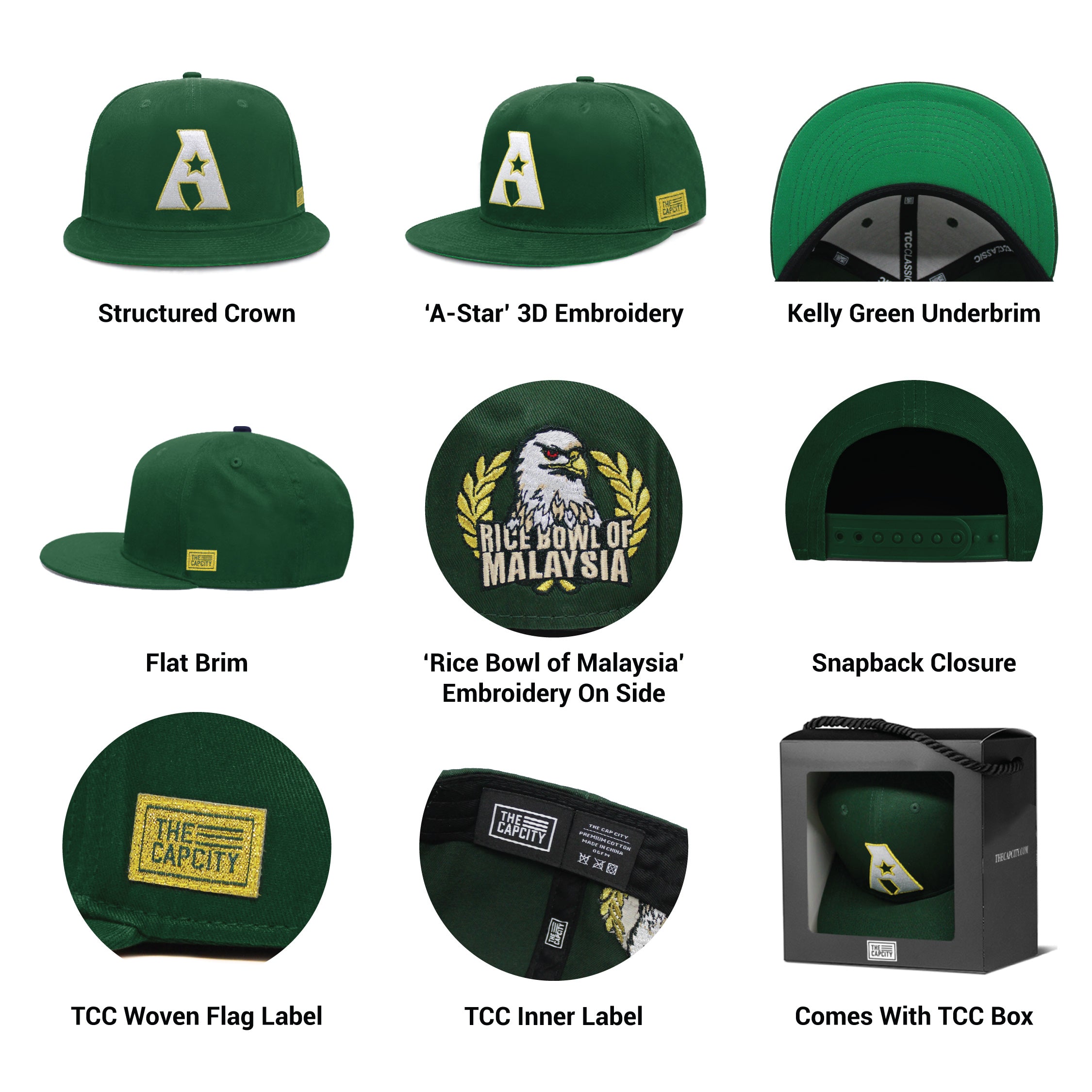 TCC A-STAR 'RICE BOWL OF MALAYSIA' CLASSIC SNAPBACK CAP COLLECTION