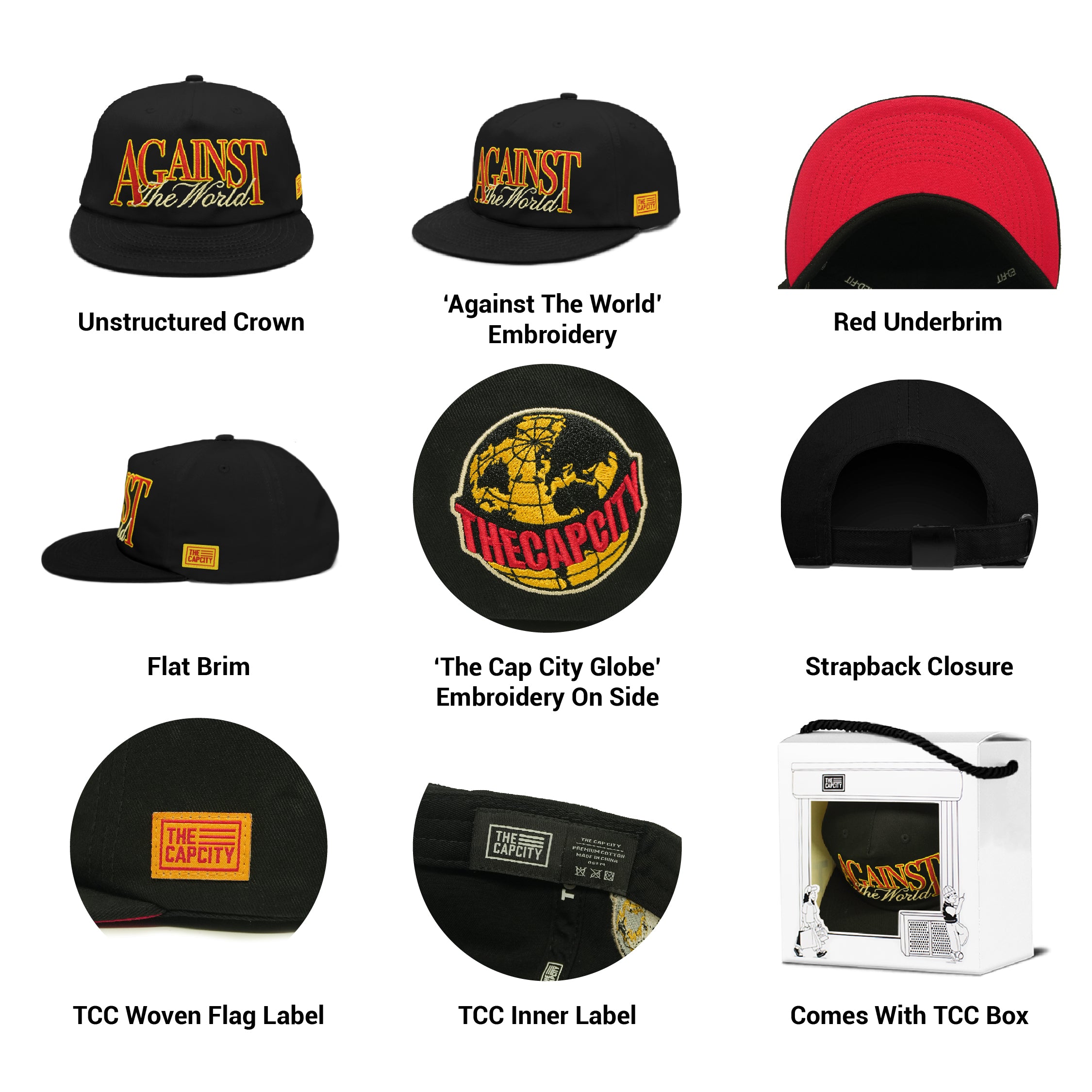 TCC 'AGAINST THE WORLD' RELAXED-FIT CAP COLLECTION