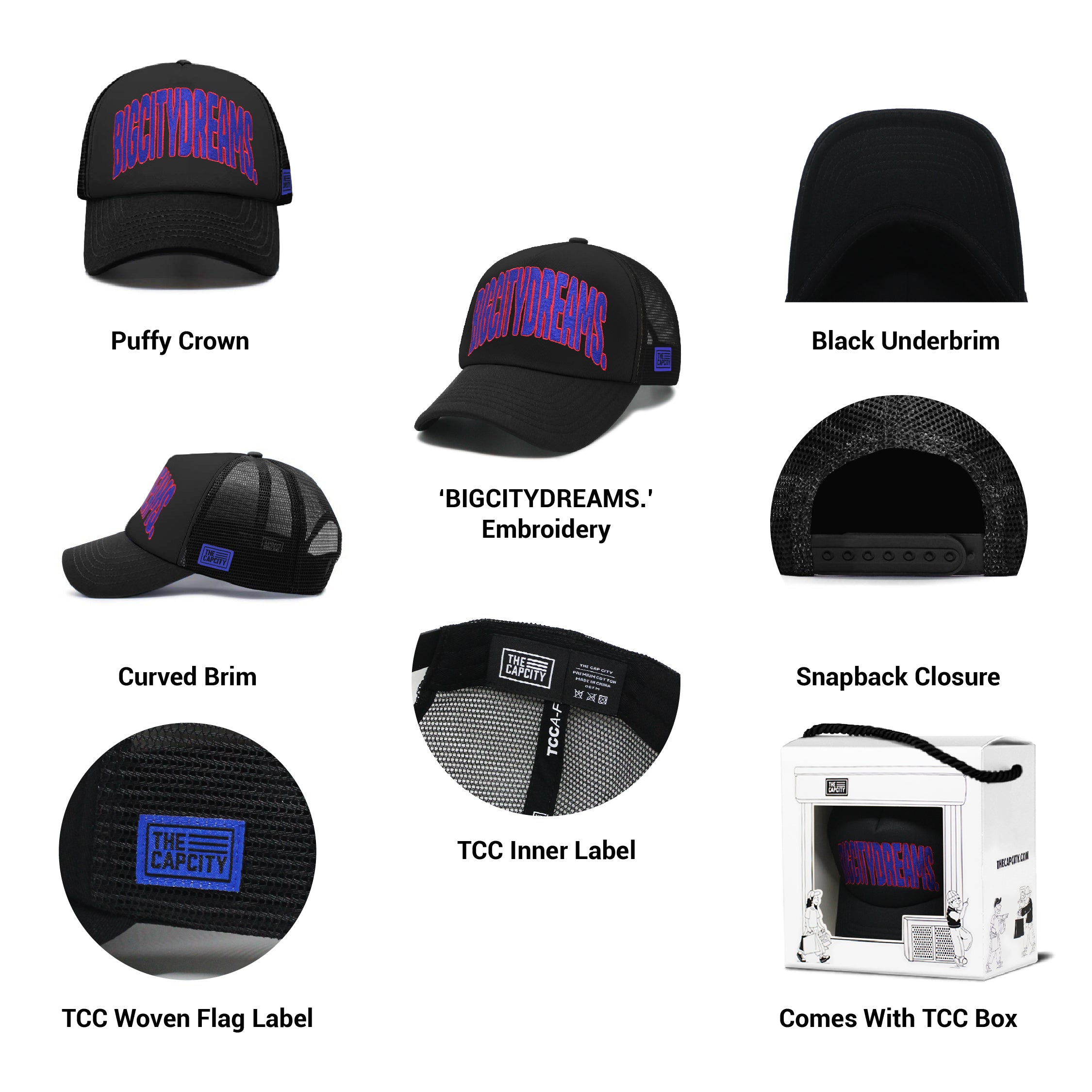 TCC BIG CITY DREAMS PUFFY TRUCKER SNAPBACK COLLECTION