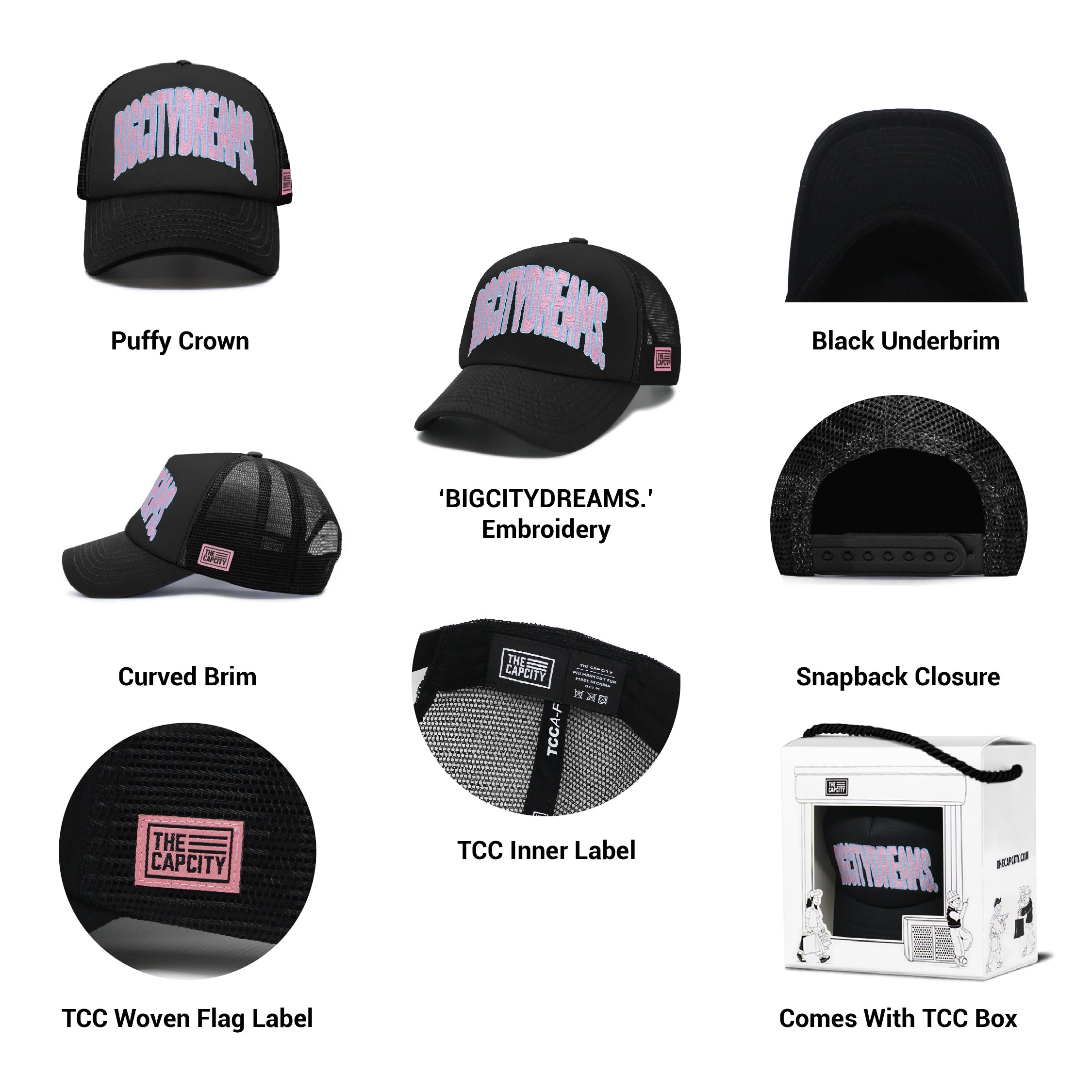 TCC BIG CITY DREAMS PUFFY TRUCKER SNAPBACK COLLECTION