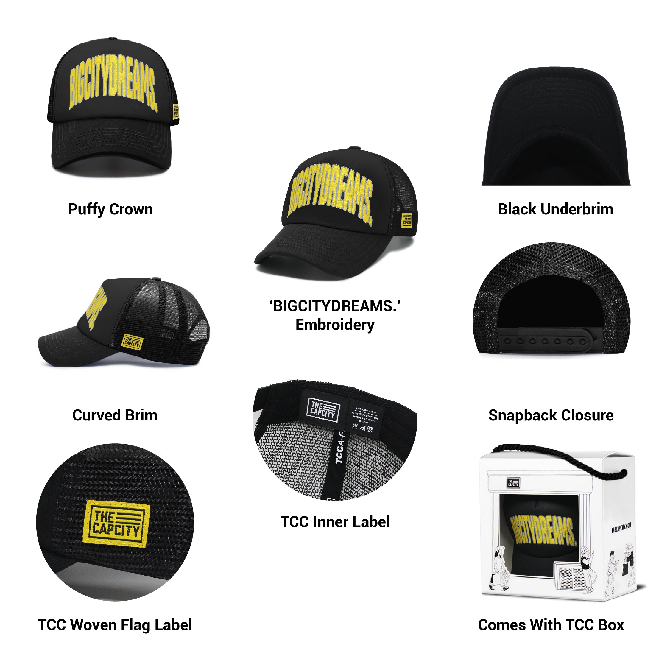 TCC BIG CITY DREAMS PUFFY TRUCKER SNAPBACK COLLECTION