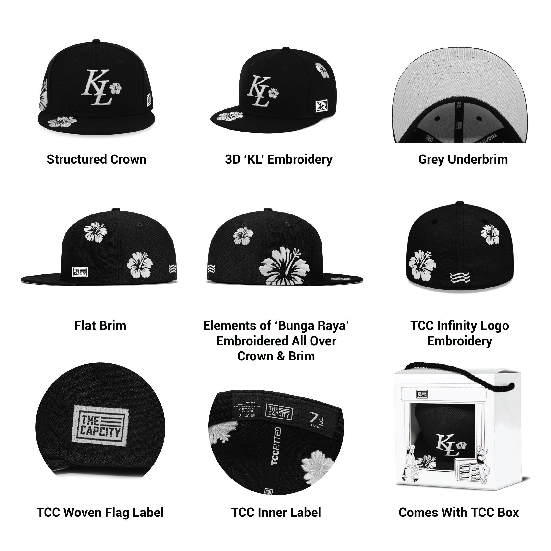 TCC KL LEGACY 'BUNGA RAYA' FITTED CAP