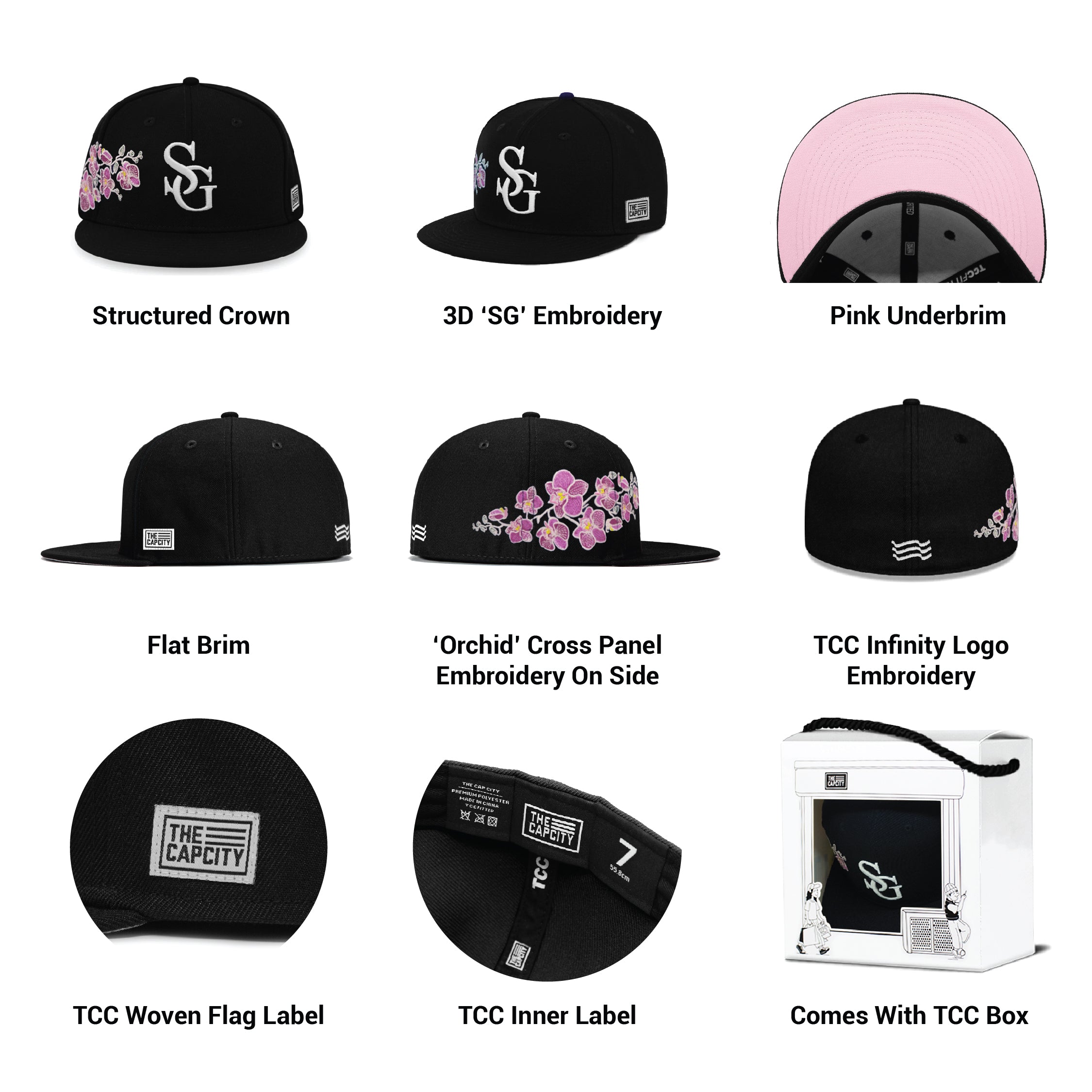 TCC SG ORCHID FITTED CAP COLLECTION