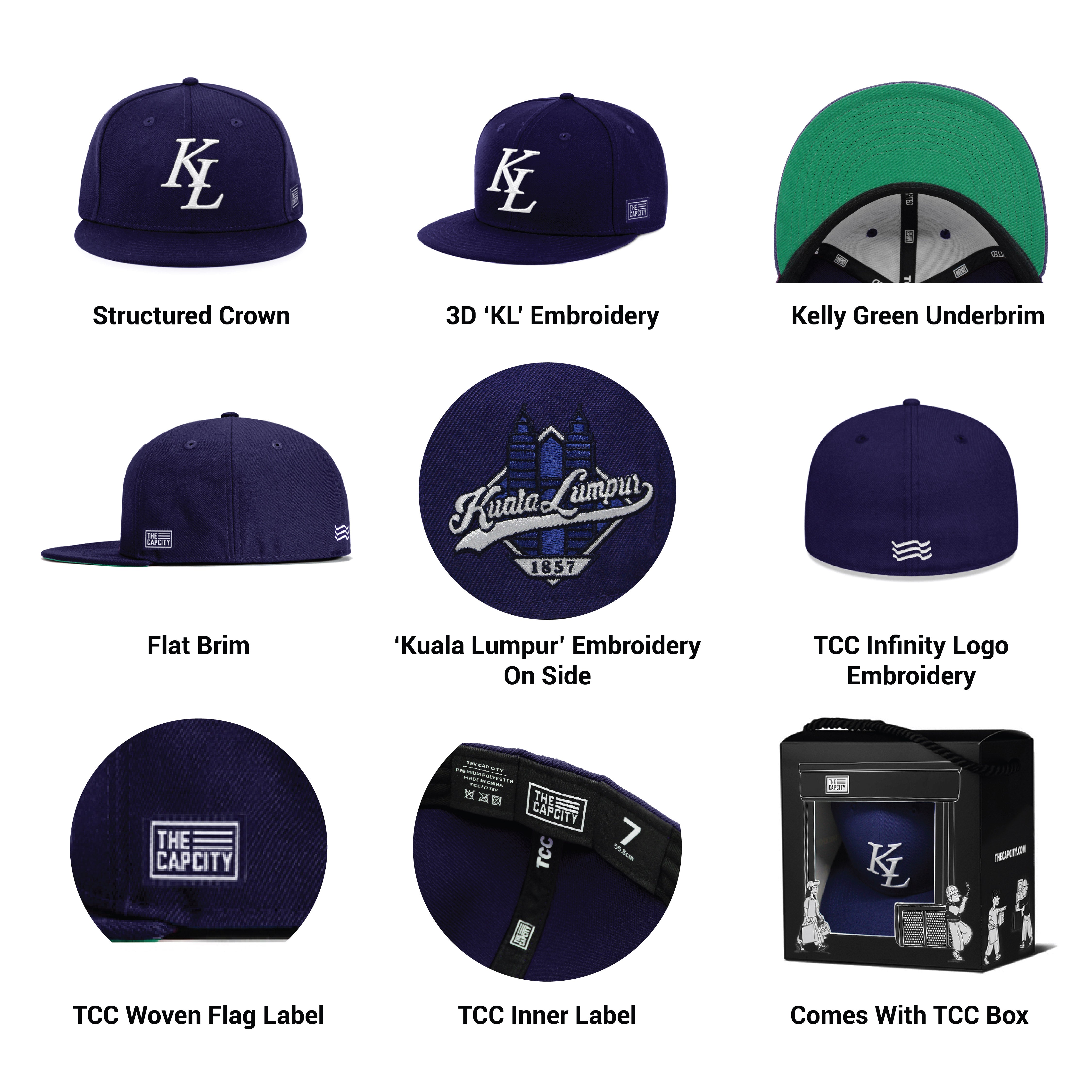 TCC 'KL LEGACY' FITTED CAP COLLECTION