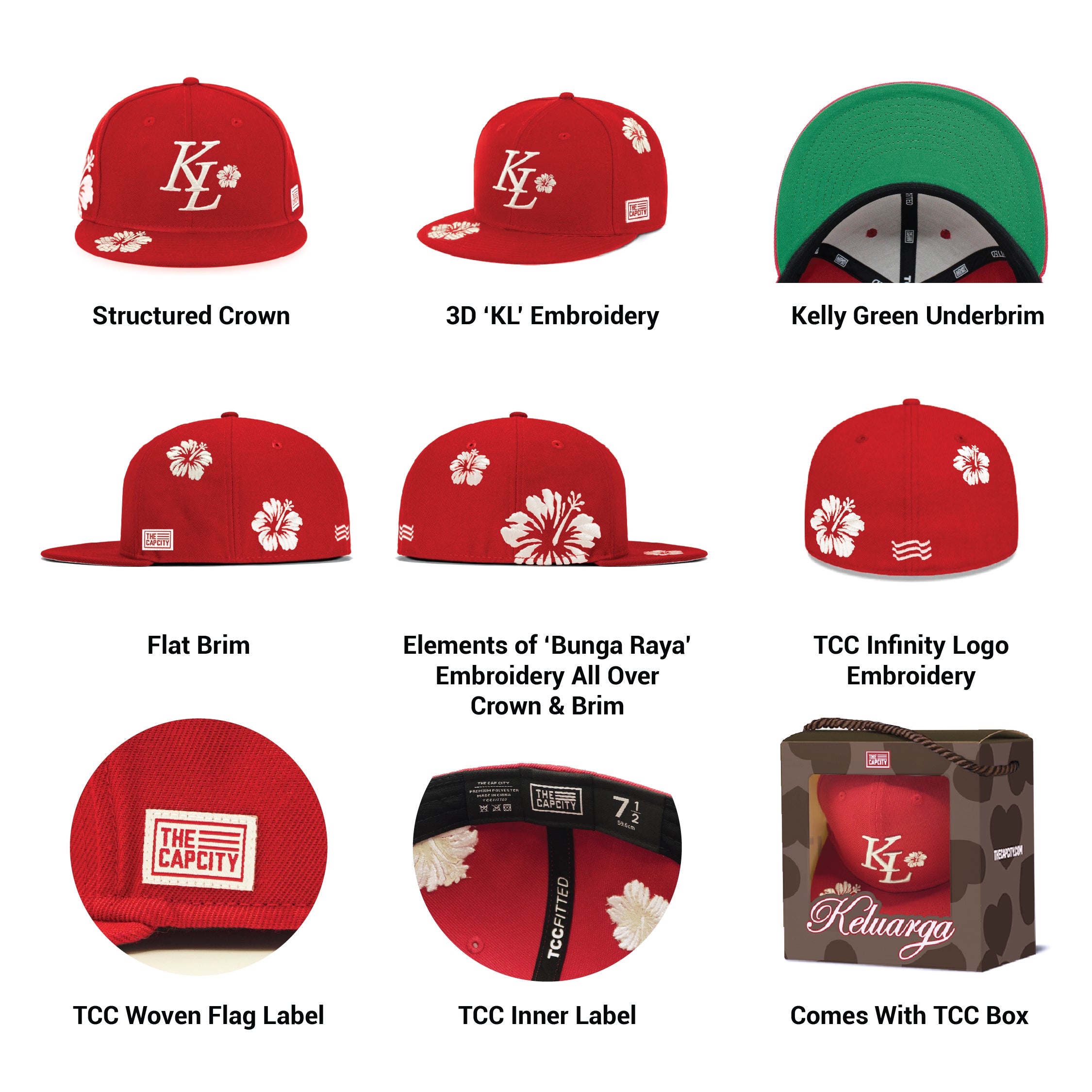 TCC KL LEGACY 'BUNGA RAYA' FITTED CAP COLLECTION