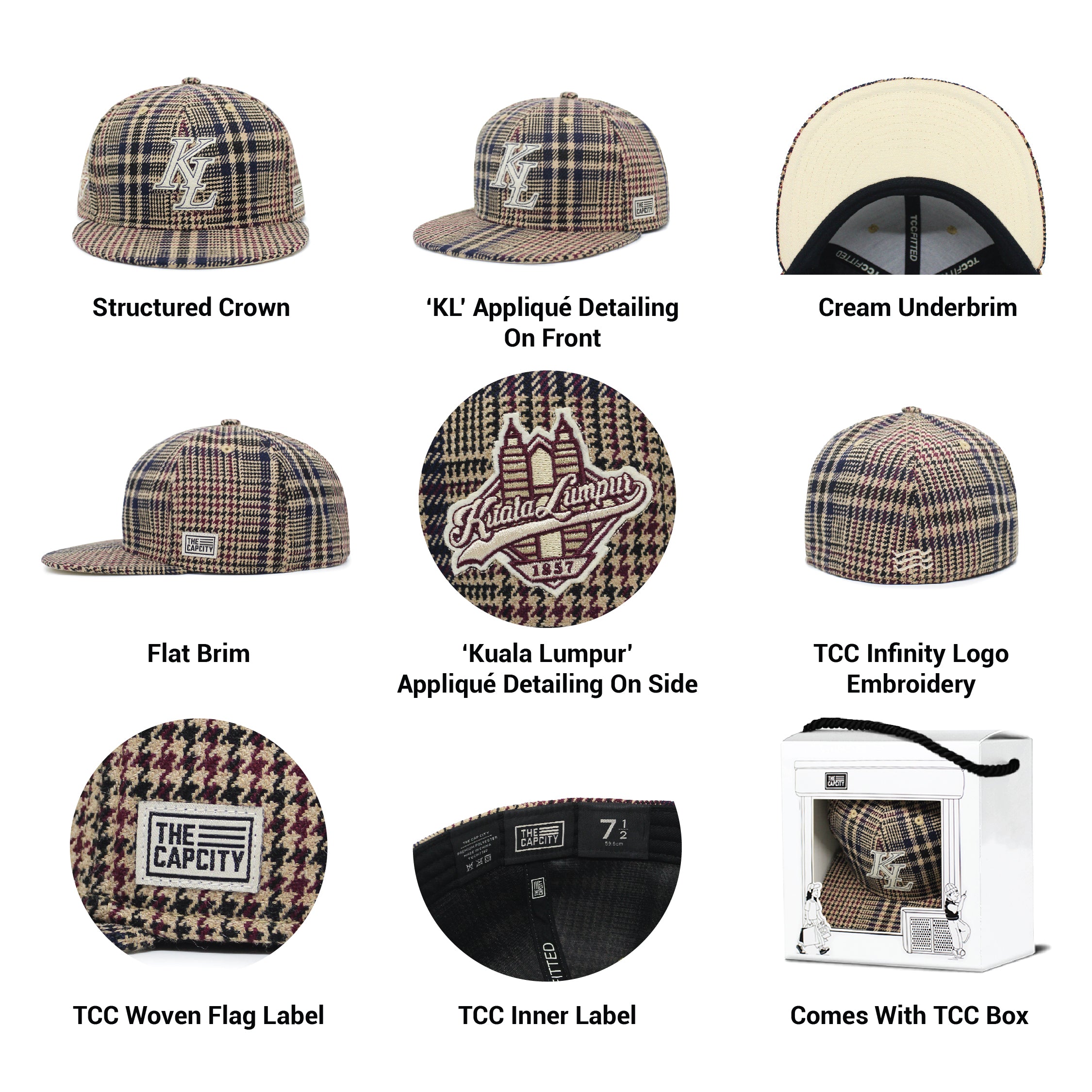 TCC KL LEGACY HOUNDSTOOTH FITTED CAP