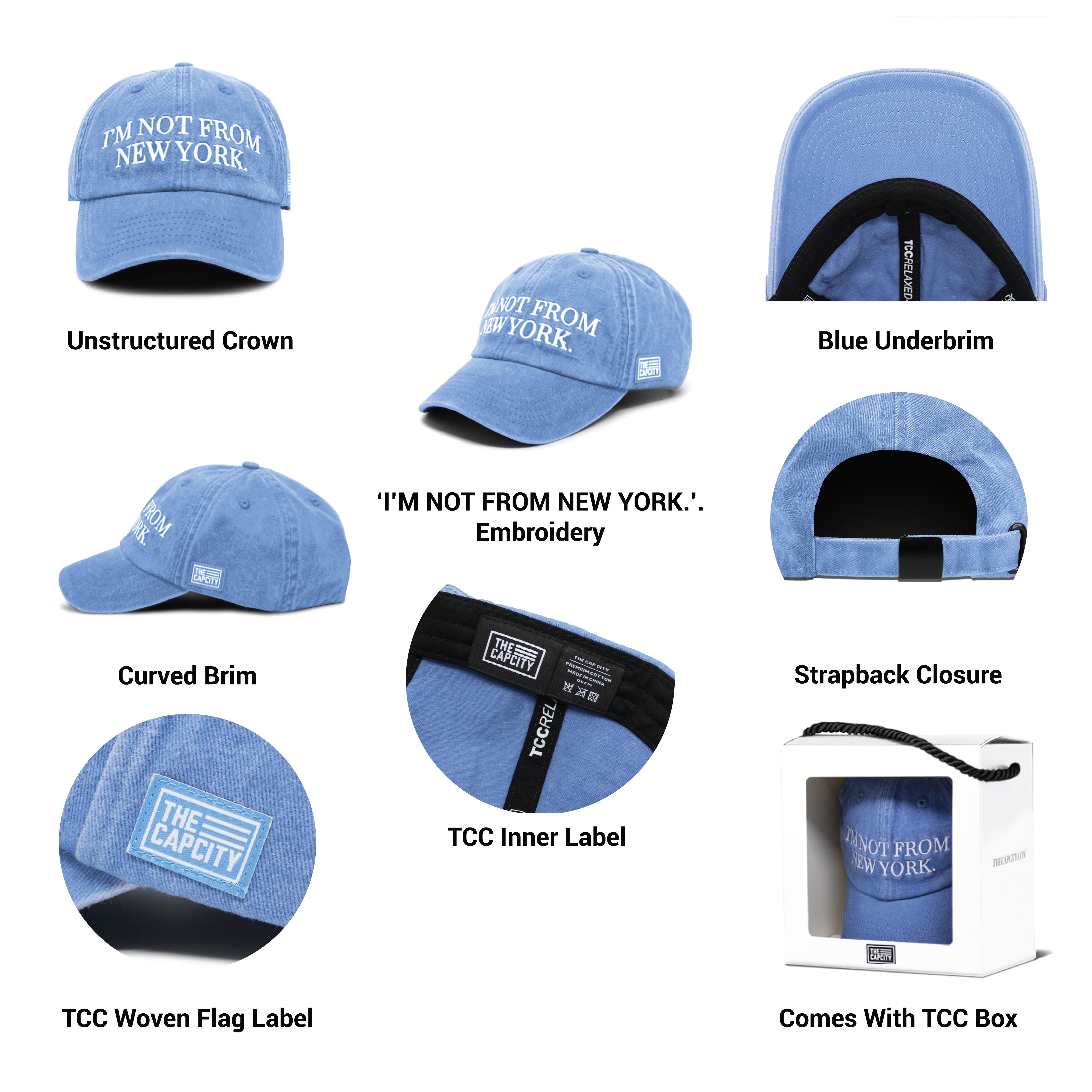 TCC 'NOT FROM NEW YORK' RELAXED-FIT STRAPBACK COLLECTION