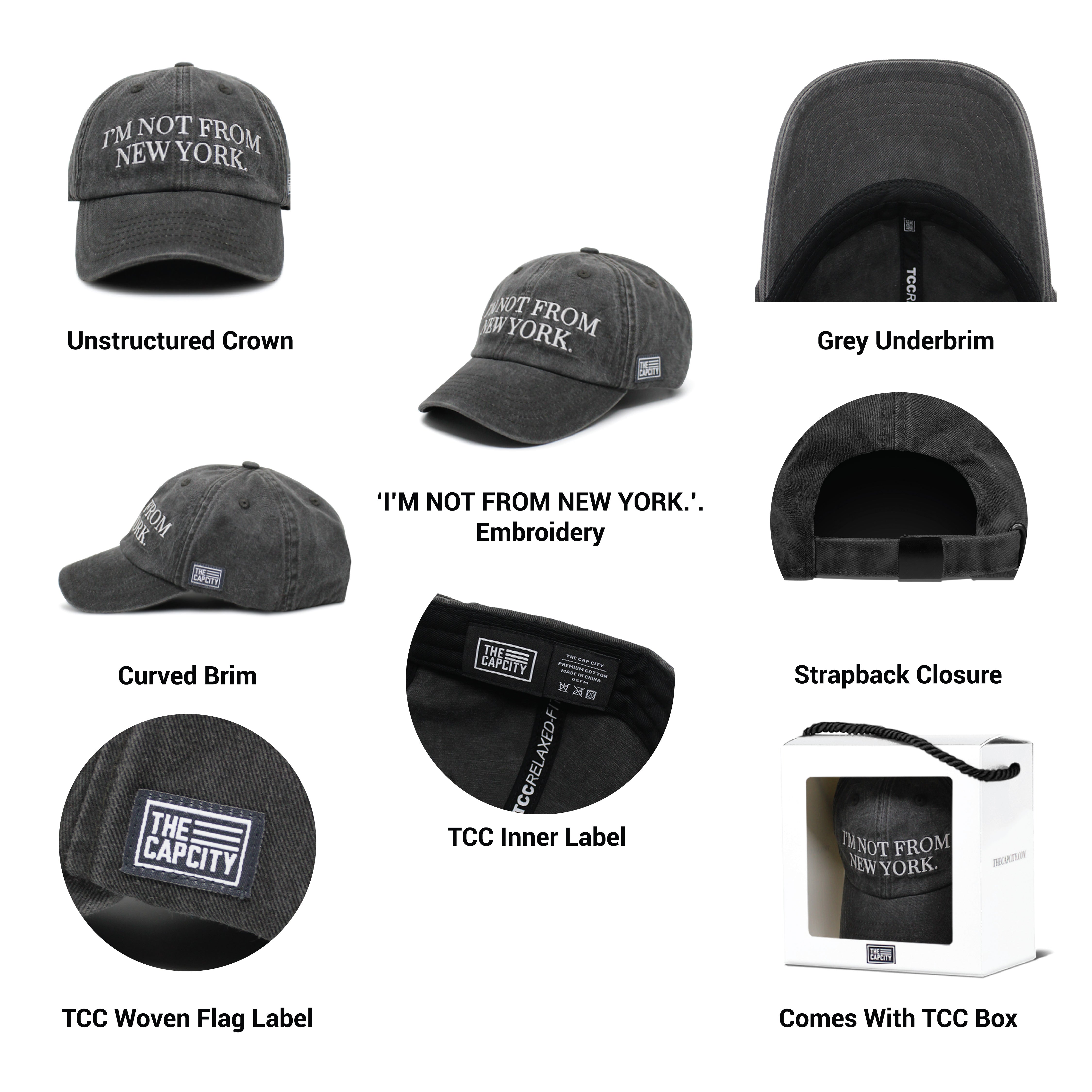 TCC 'NOT FROM NEW YORK' RELAXED-FIT STRAPBACK COLLECTION