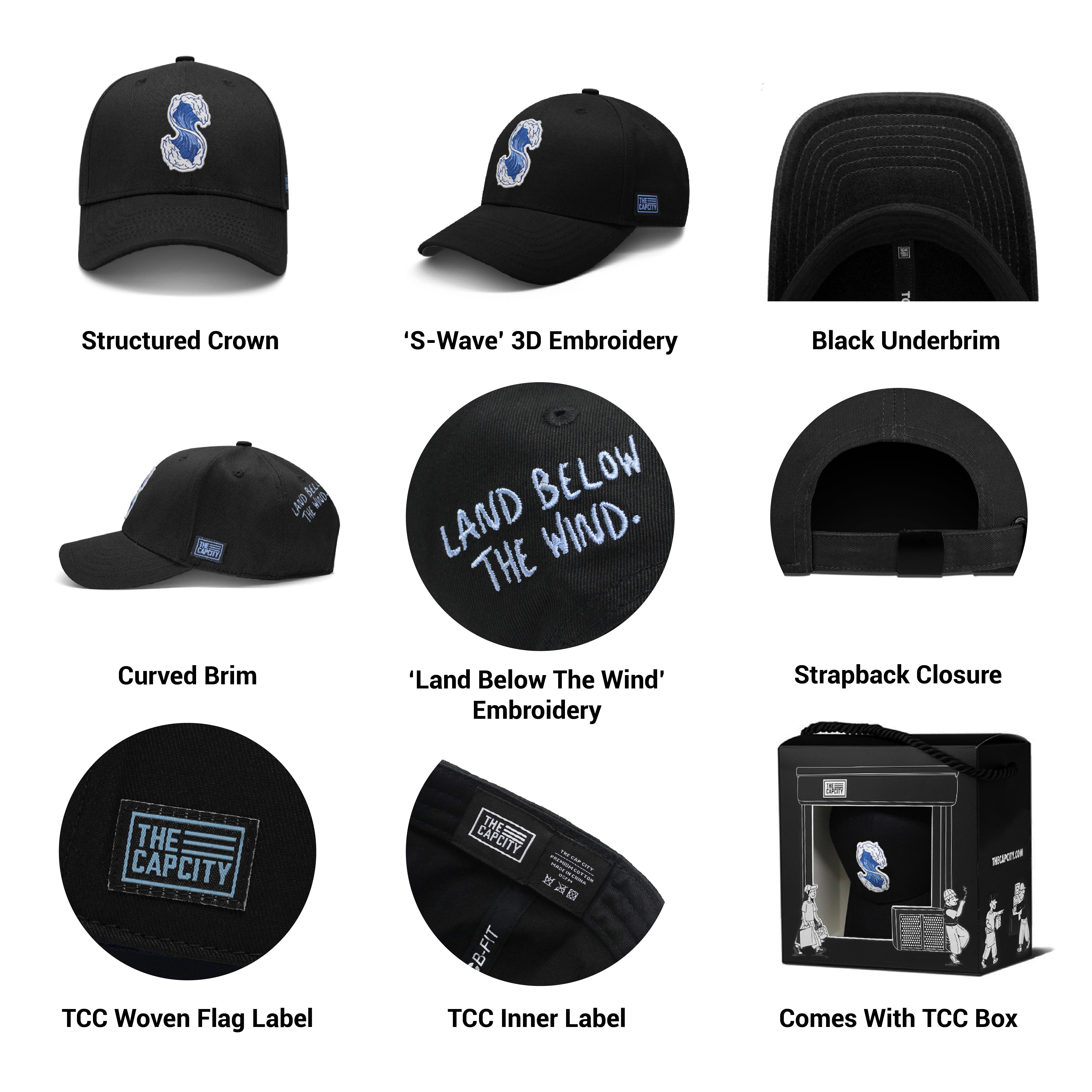 TCC S-WAVE B-FIT STRAPBACK CAP COLLECTION