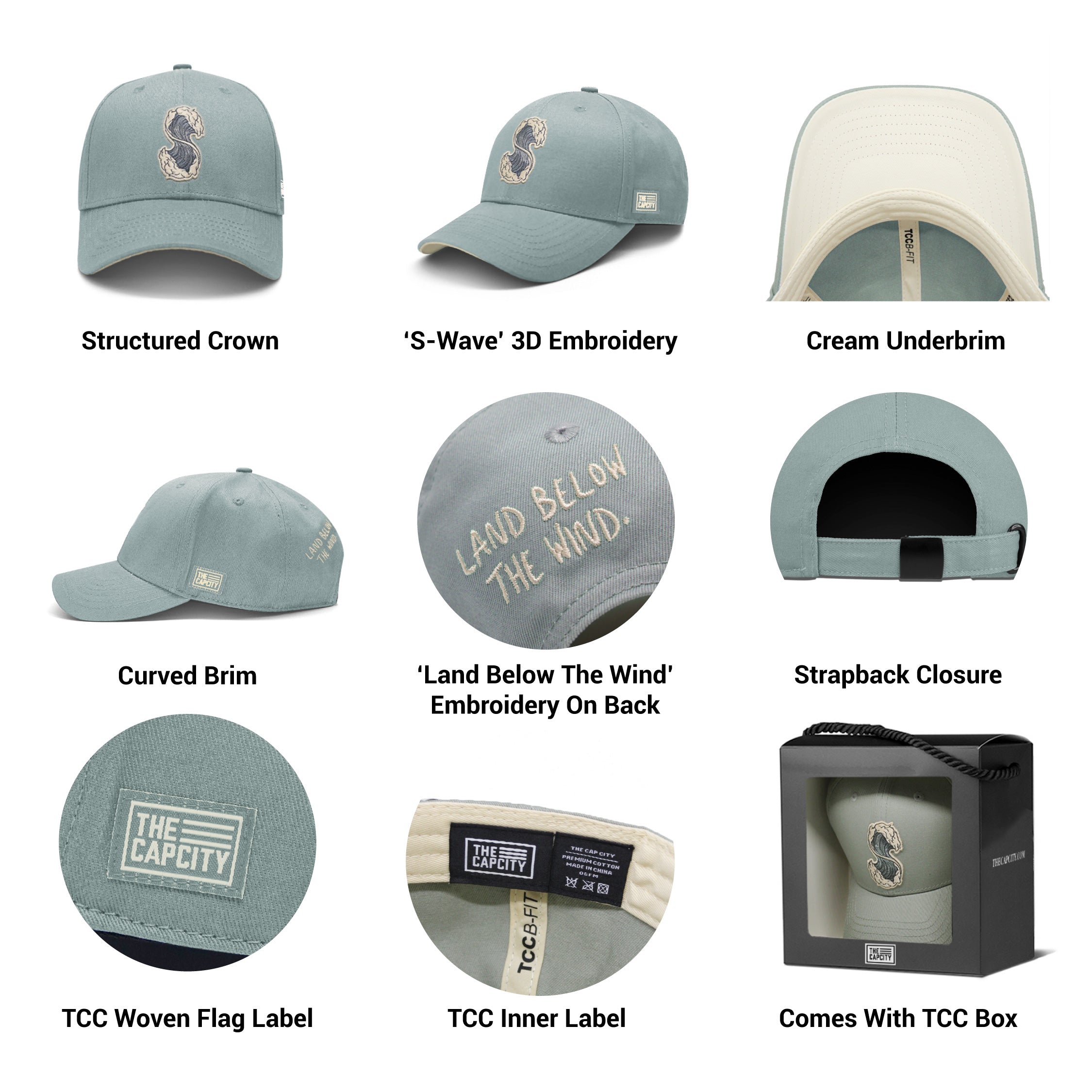 TCC S-WAVE B-FIT STRAPBACK CAP COLLECTION