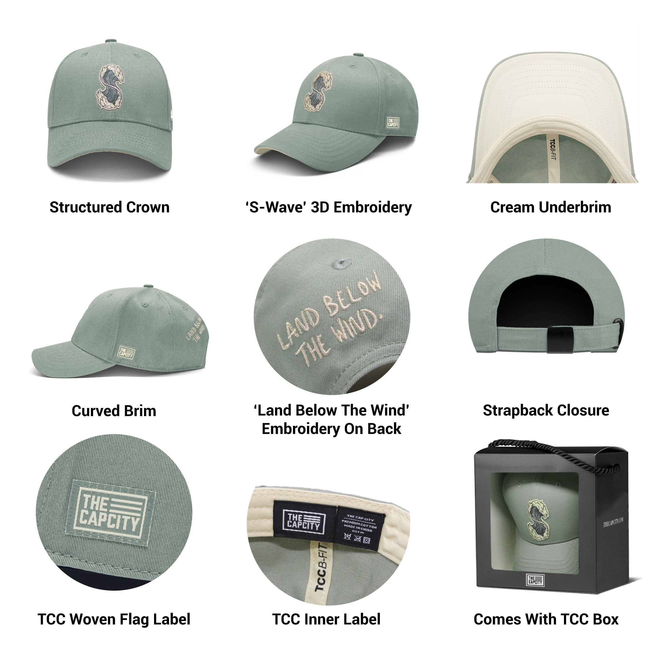 TCC S-WAVE B-FIT STRAPBACK CAP COLLECTION