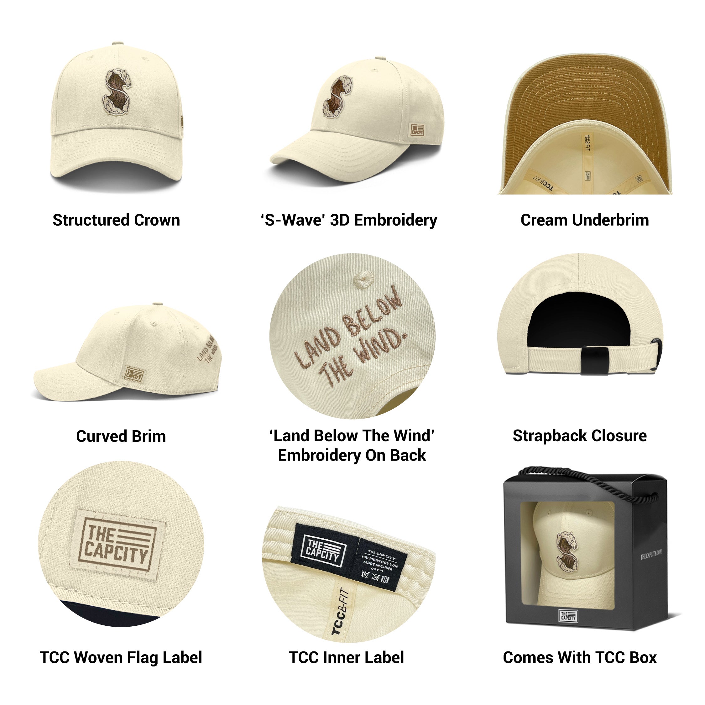 TCC S-WAVE B-FIT STRAPBACK CAP COLLECTION