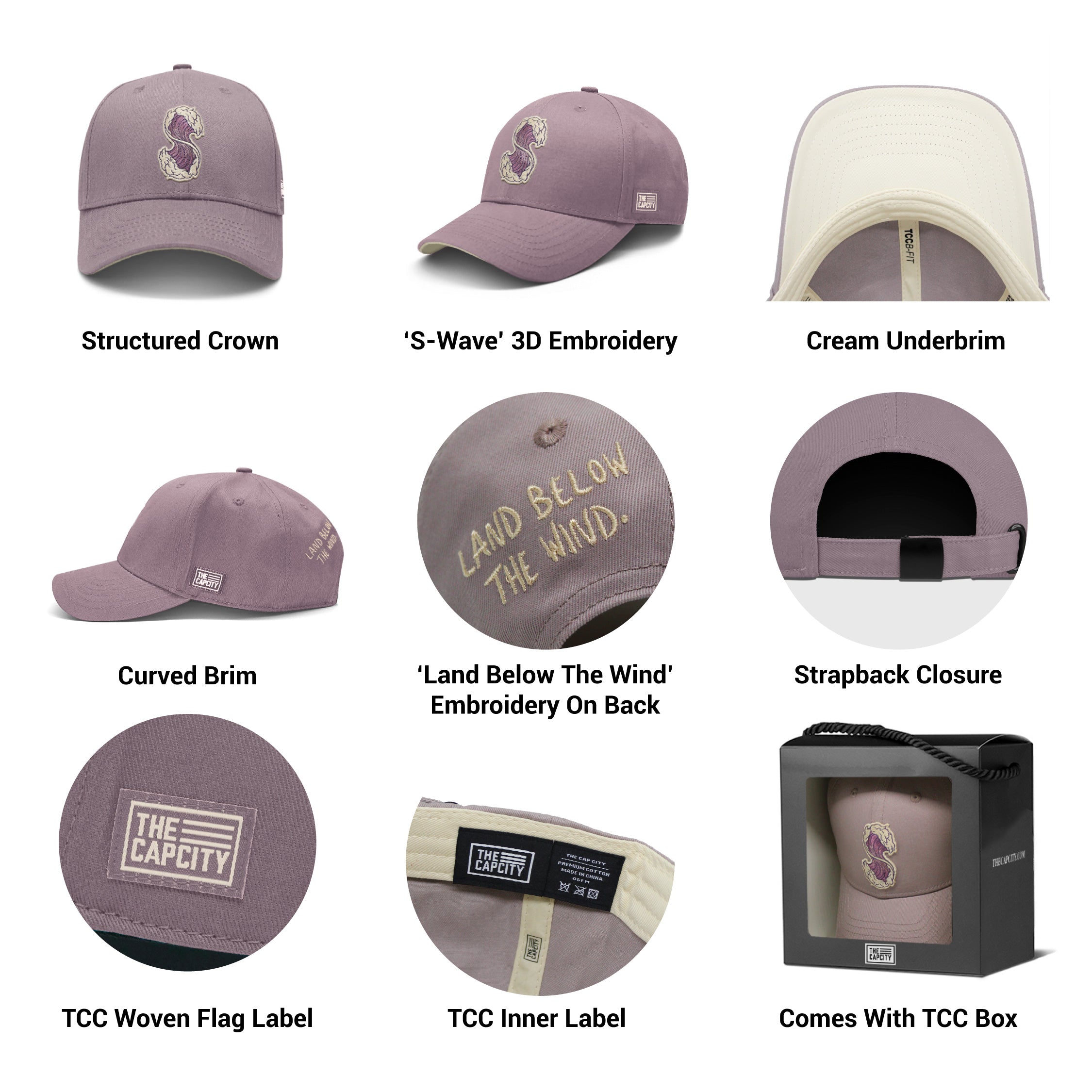 TCC S-WAVE B-FIT STRAPBACK CAP COLLECTION