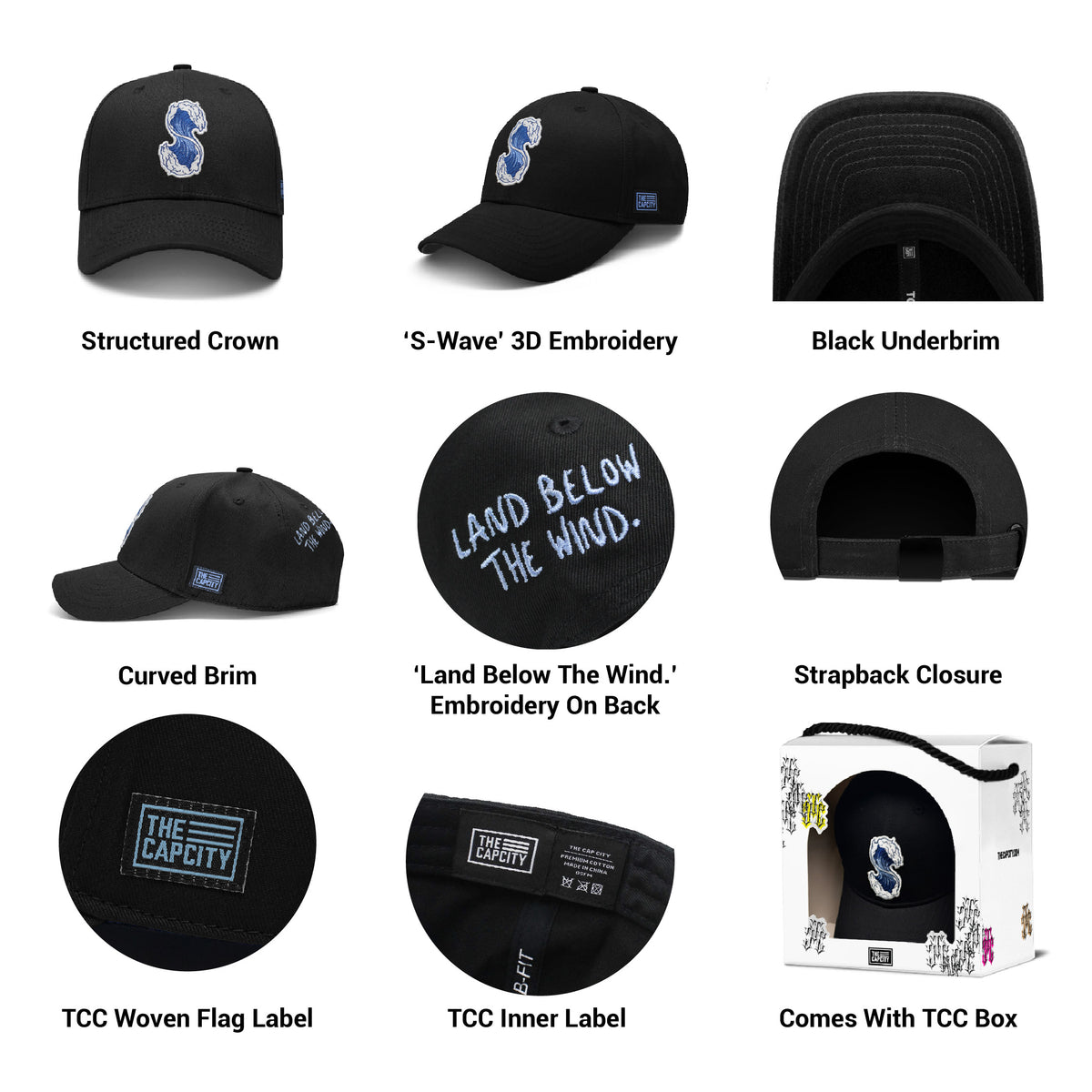 TCC S-WAVE B-FIT STRAPBACK CAP COLLECTION