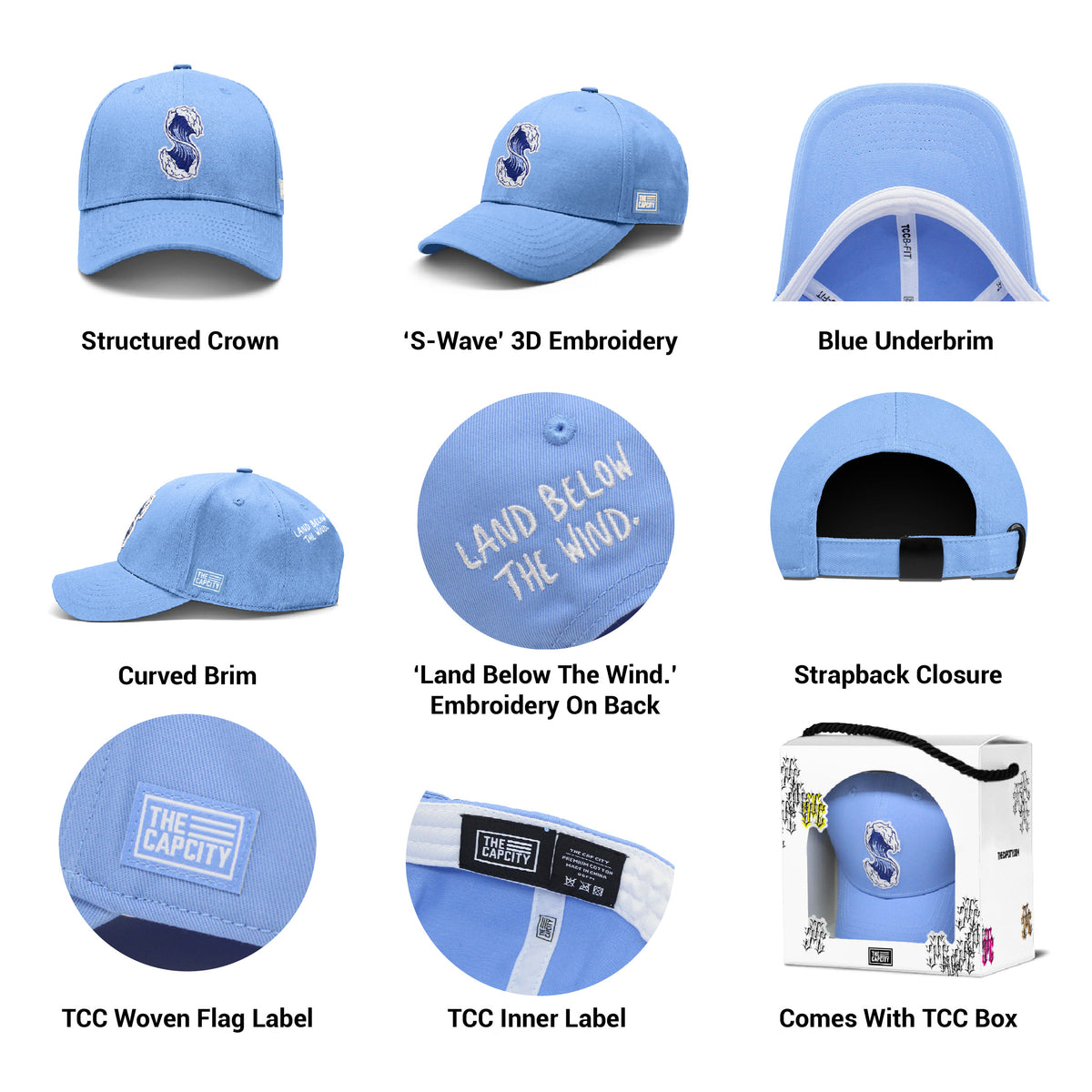TCC S-WAVE B-FIT STRAPBACK CAP COLLECTION