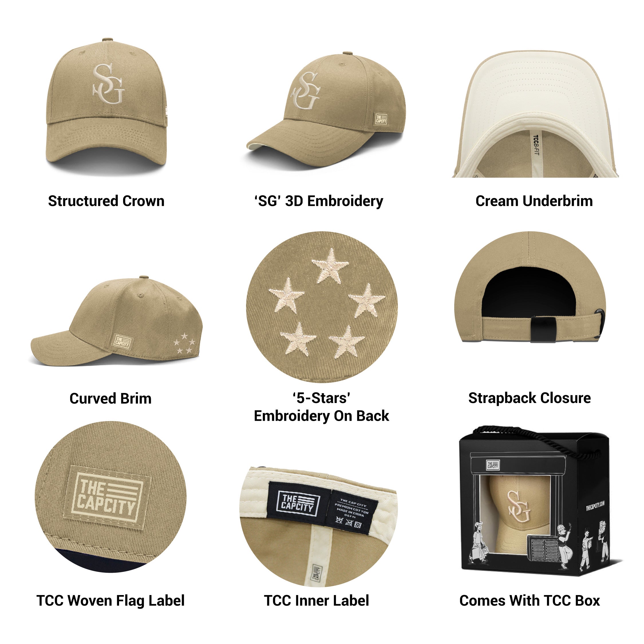 TCC 'MIGHTY SG' B-FIT STRAPBACK CAP COLLECTION