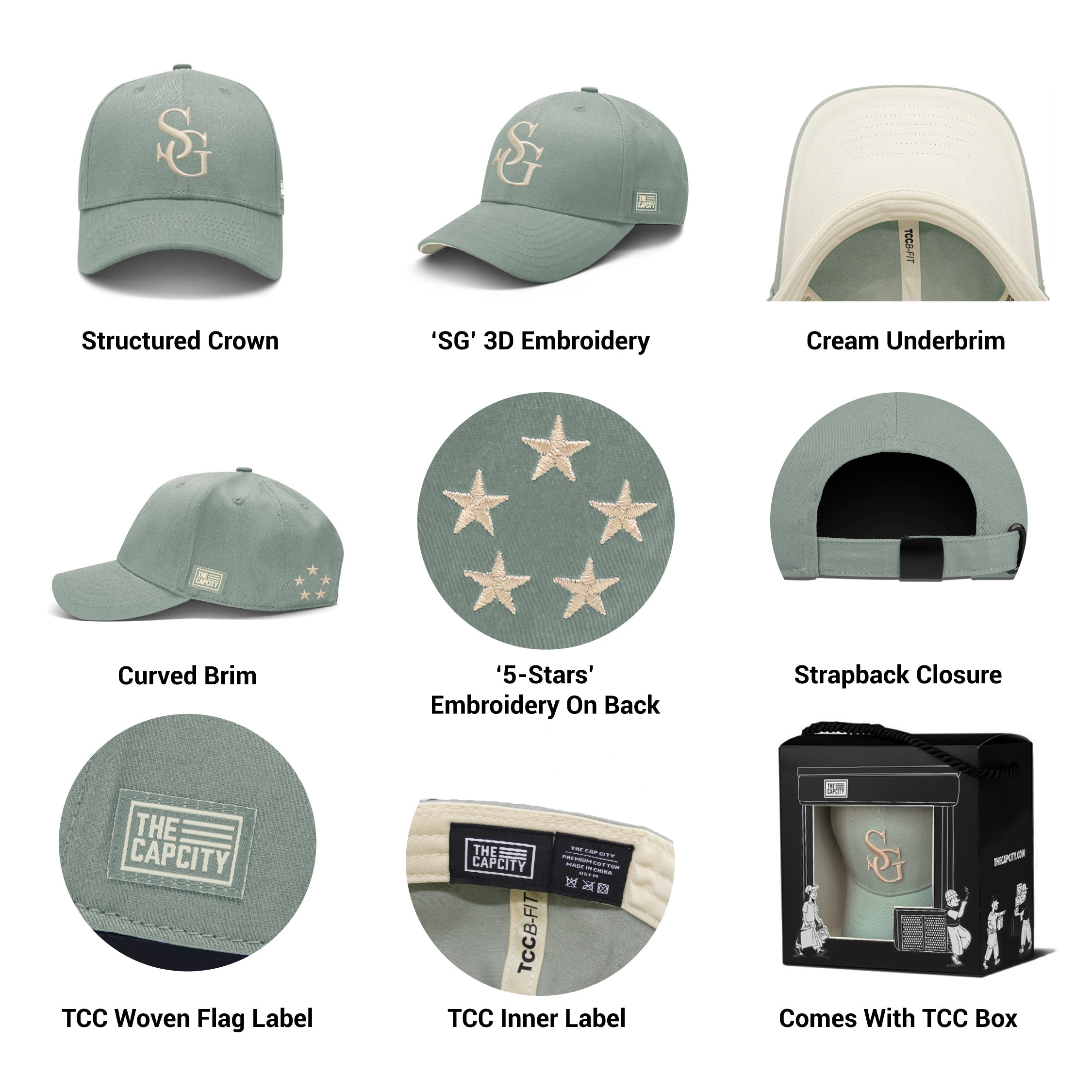 TCC 'MIGHTY SG' B-FIT STRAPBACK CAP COLLECTION