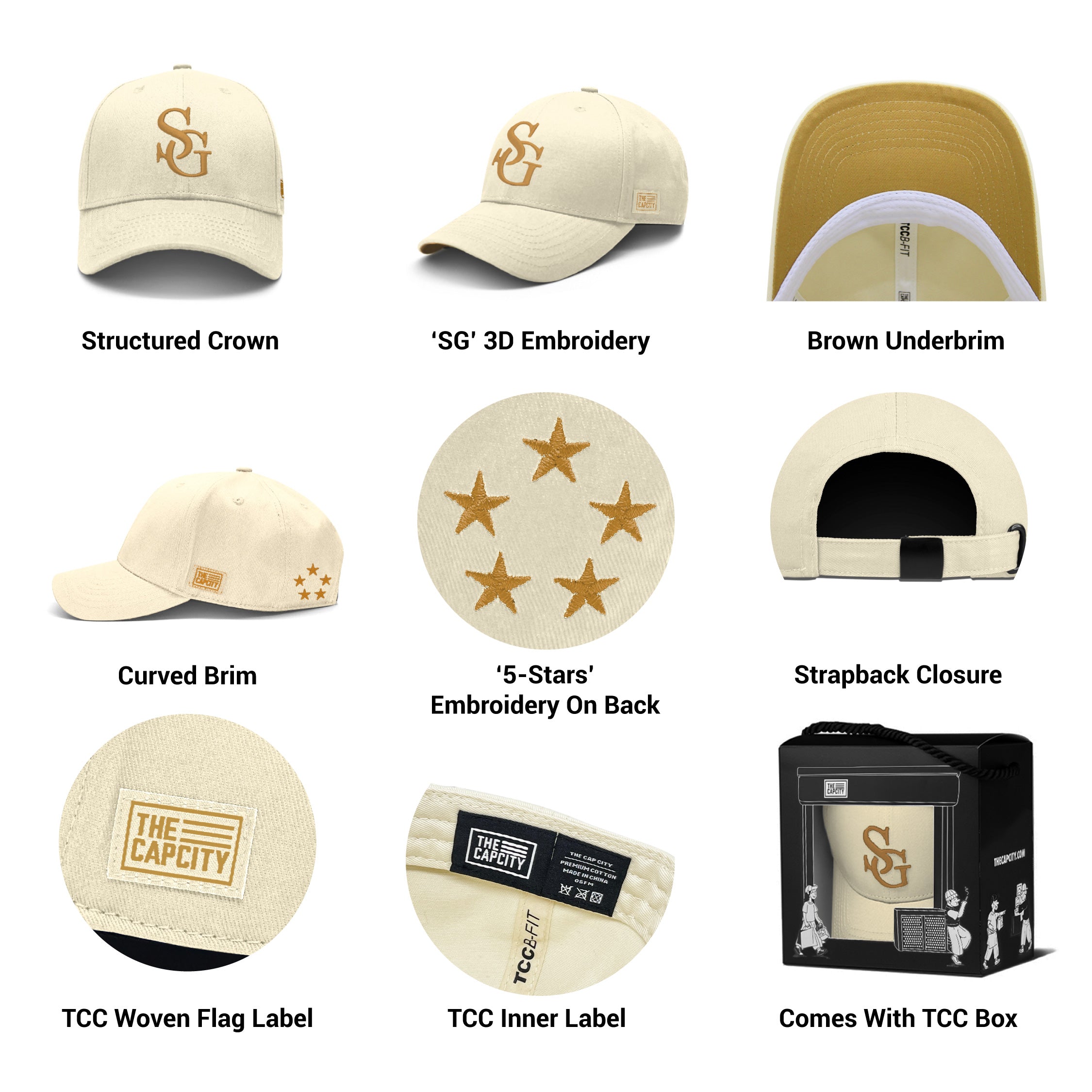 TCC 'MIGHTY SG' B-FIT STRAPBACK CAP COLLECTION