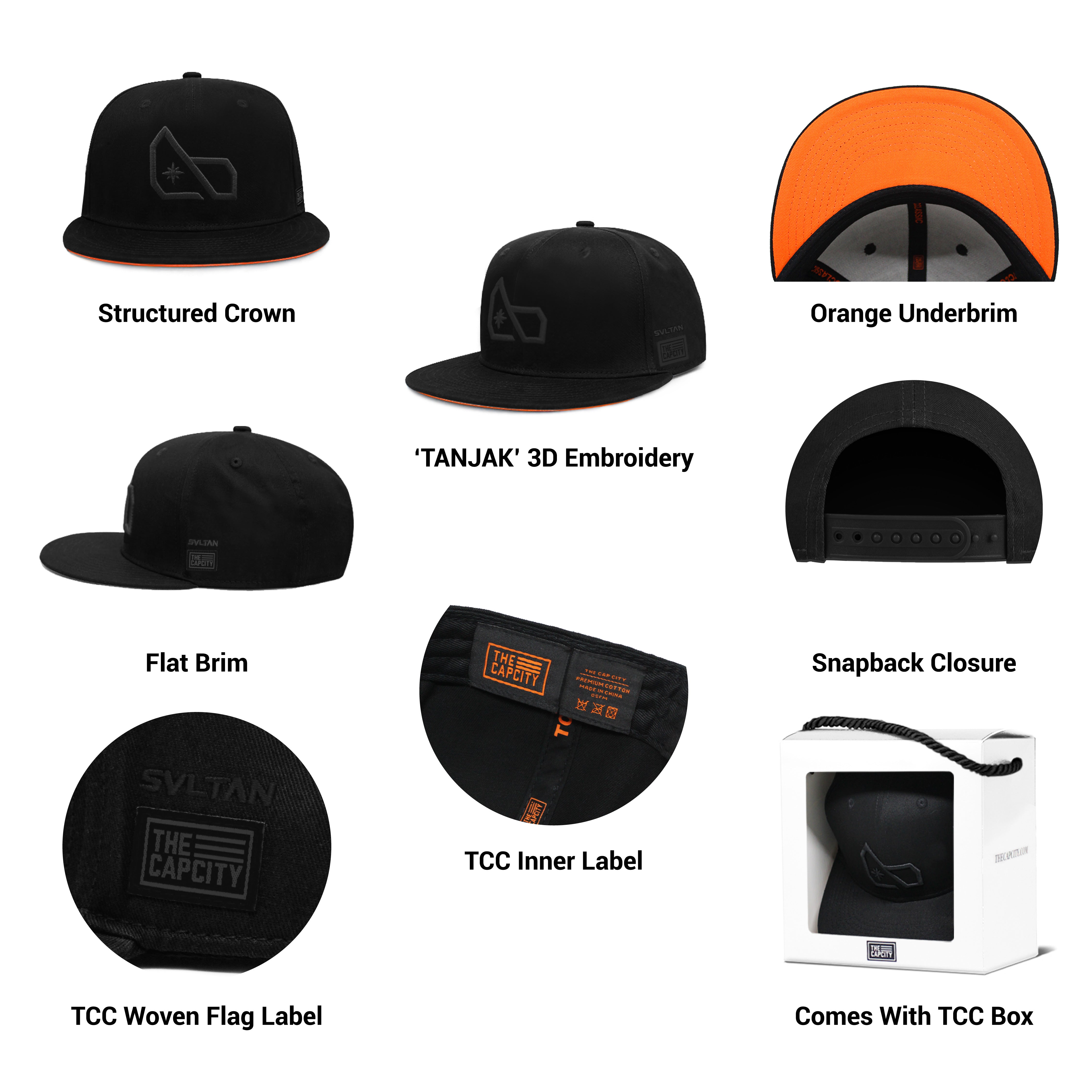 TCC x SVLTAN 'THE BLACK SUNSET TANJAK' CLASSIC SNAPBACK COLLECTION