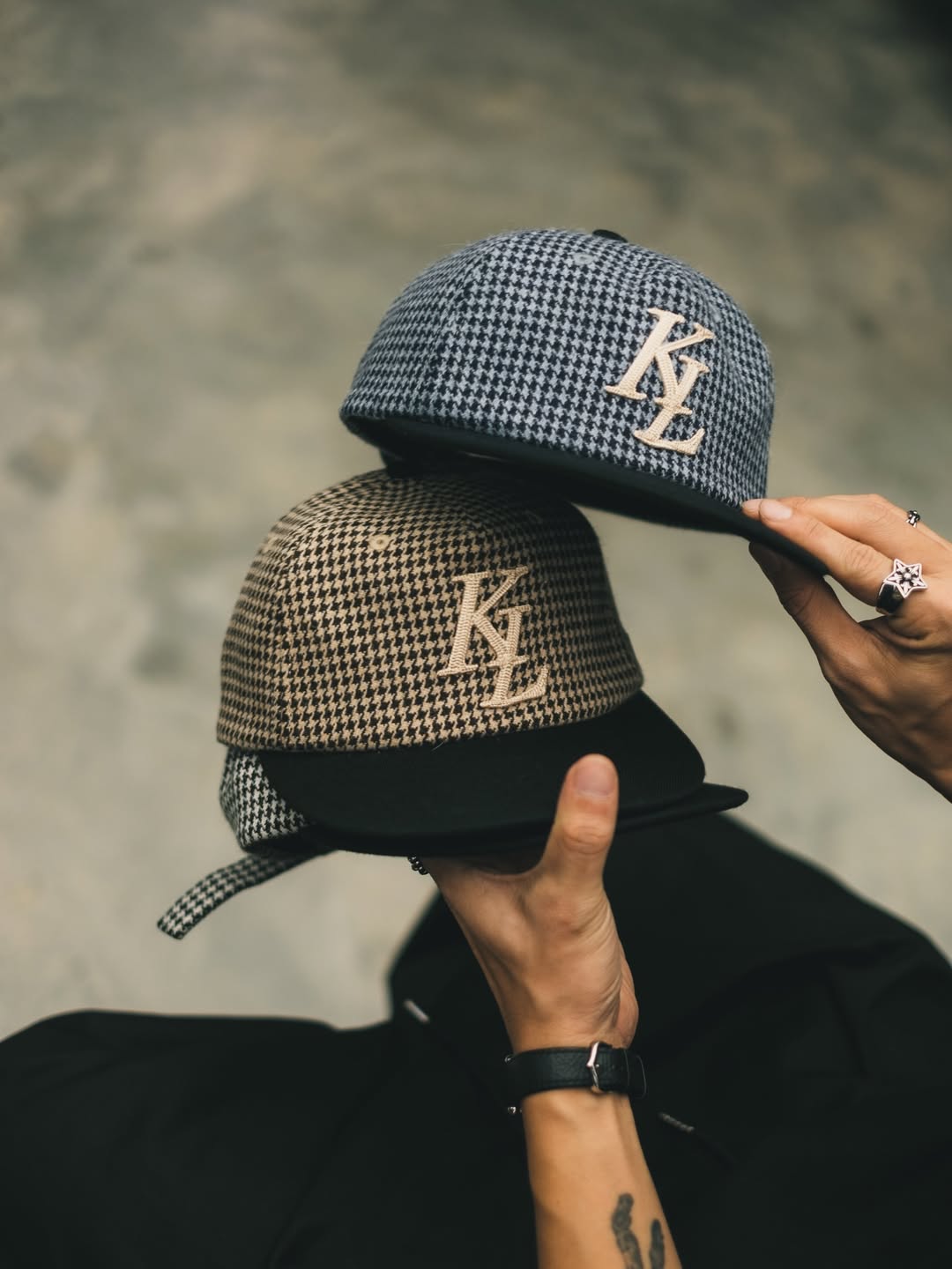TCC KL LEGACY HOUNDSTOOTH RELAXED-FIT STRAPBACK