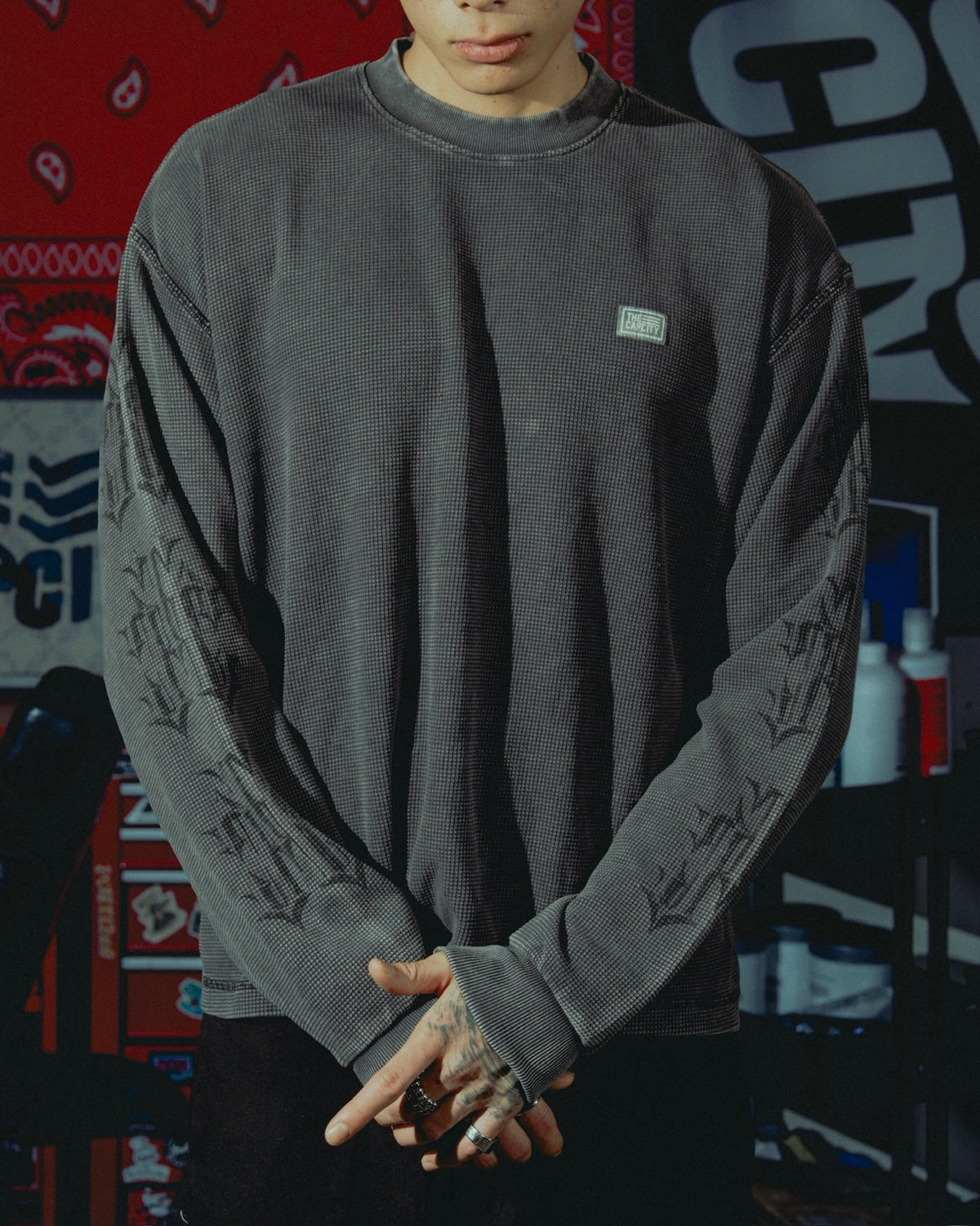 TCC CREST LONG SLEEVE WAFFLE TEE COLLECTION