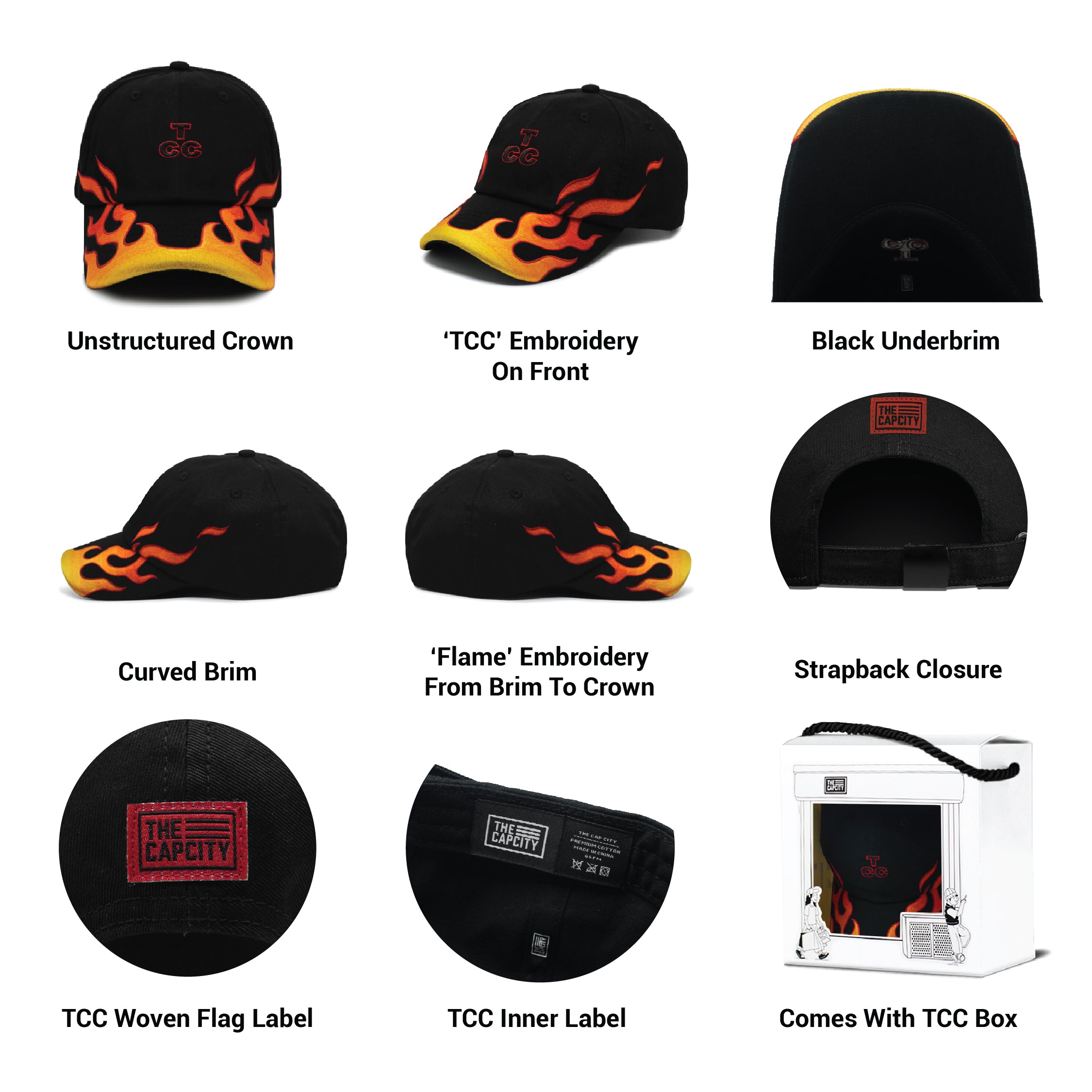 TCC FLAME RELAXED B-FIT STRAPBACK COLLECTION