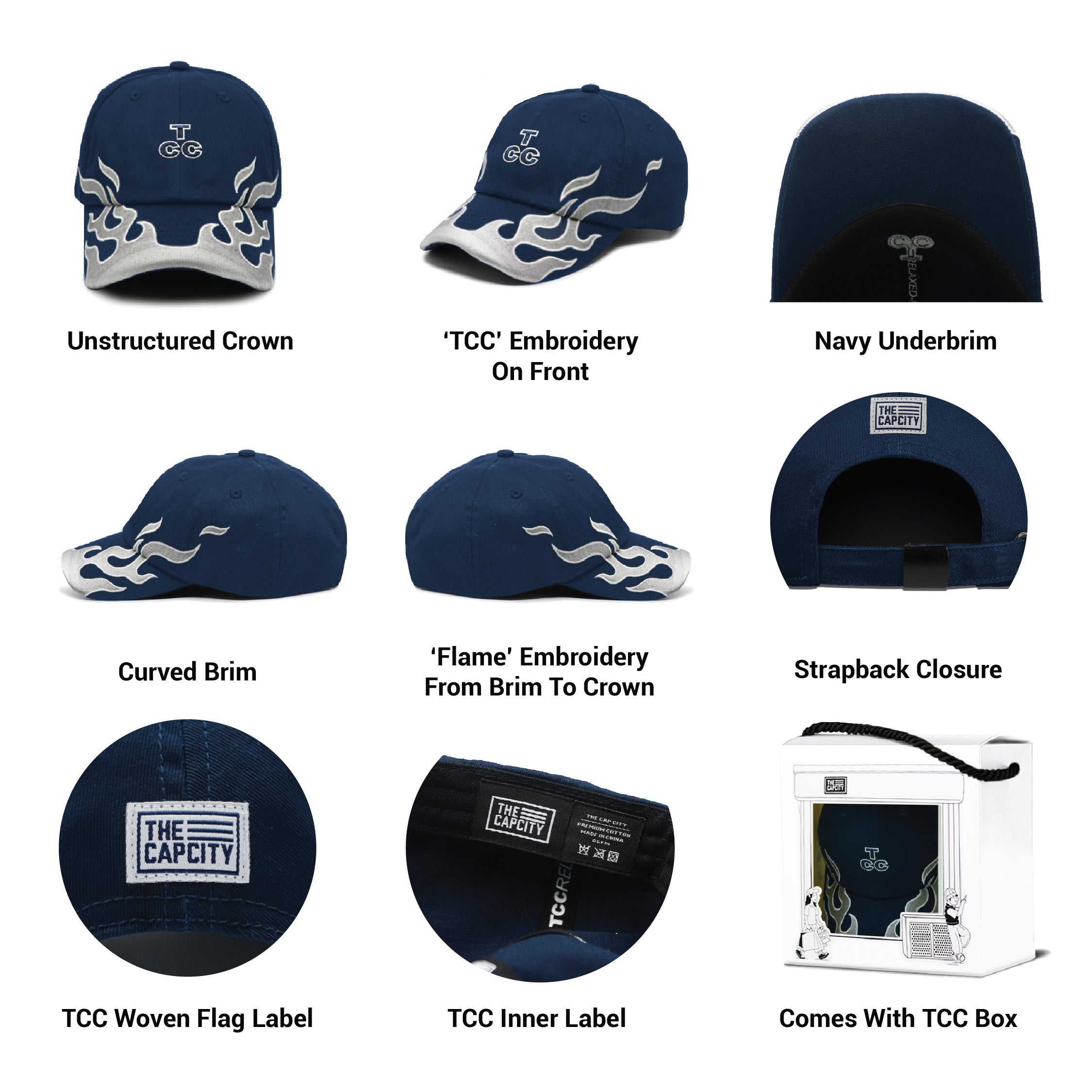 TCC FLAME RELAXED B-FIT STRAPBACK COLLECTION