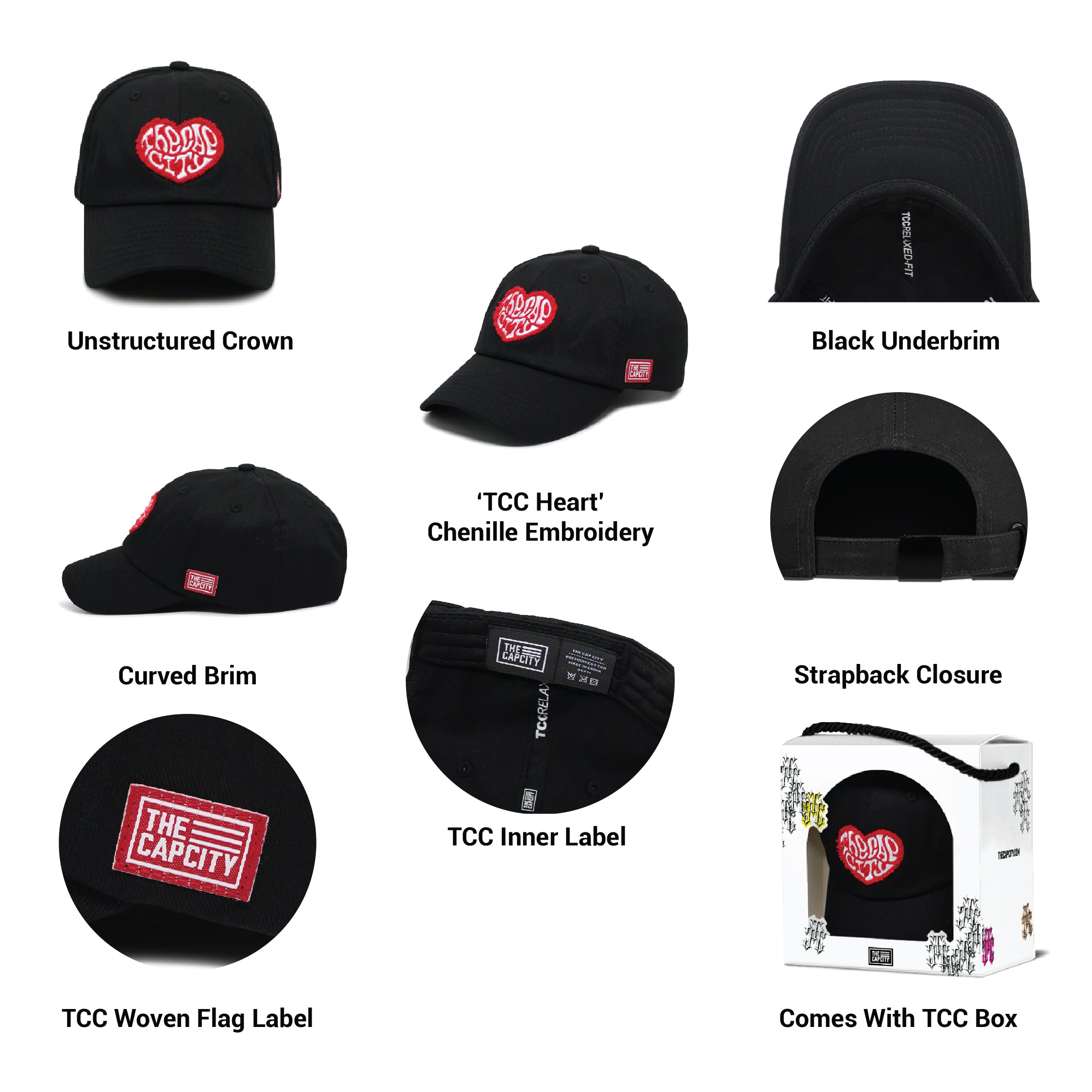 TCC HEARTBEAT RELAXED B-FIT STRAPBACK COLLECTION