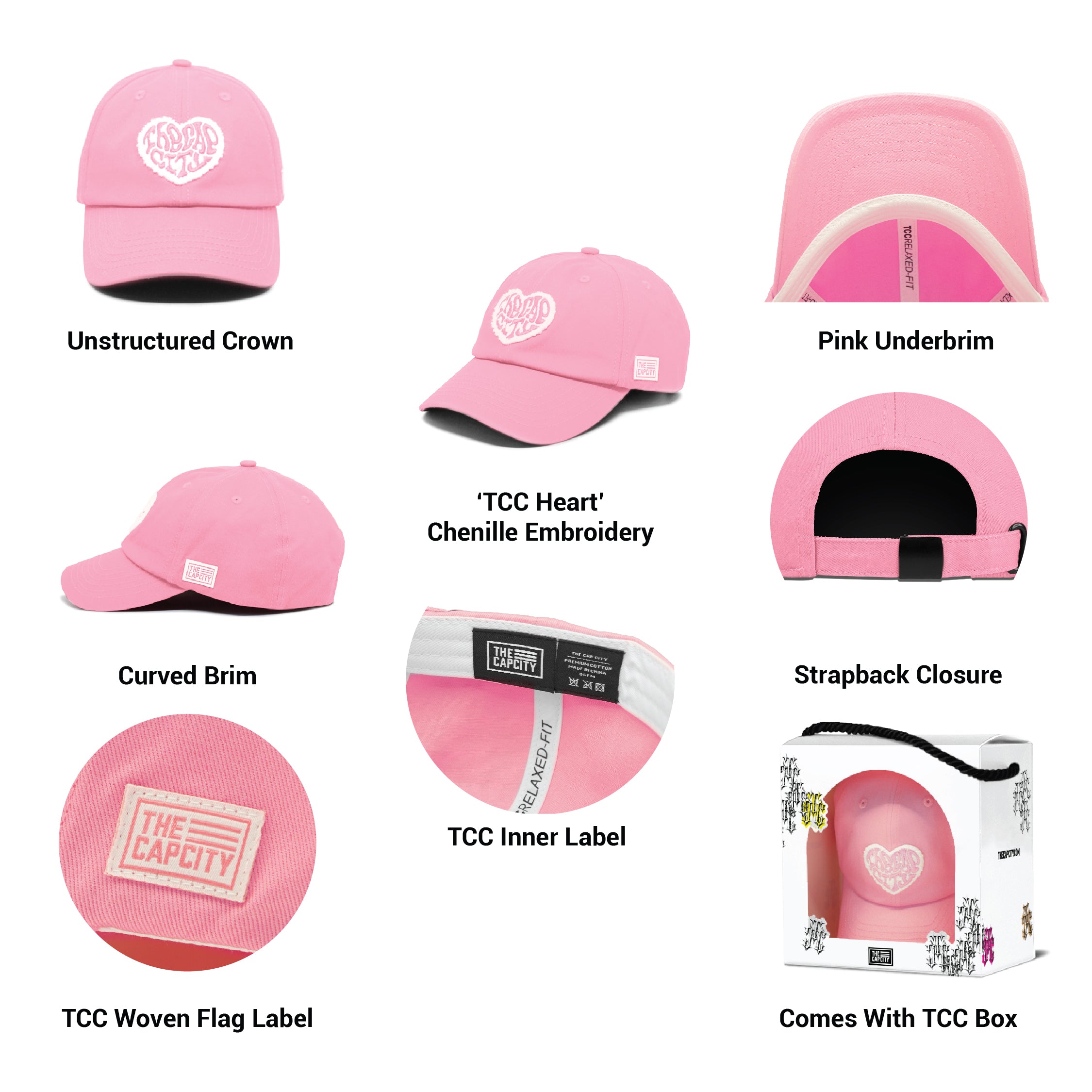 TCC HEARTBEAT RELAXED B-FIT STRAPBACK COLLECTION
